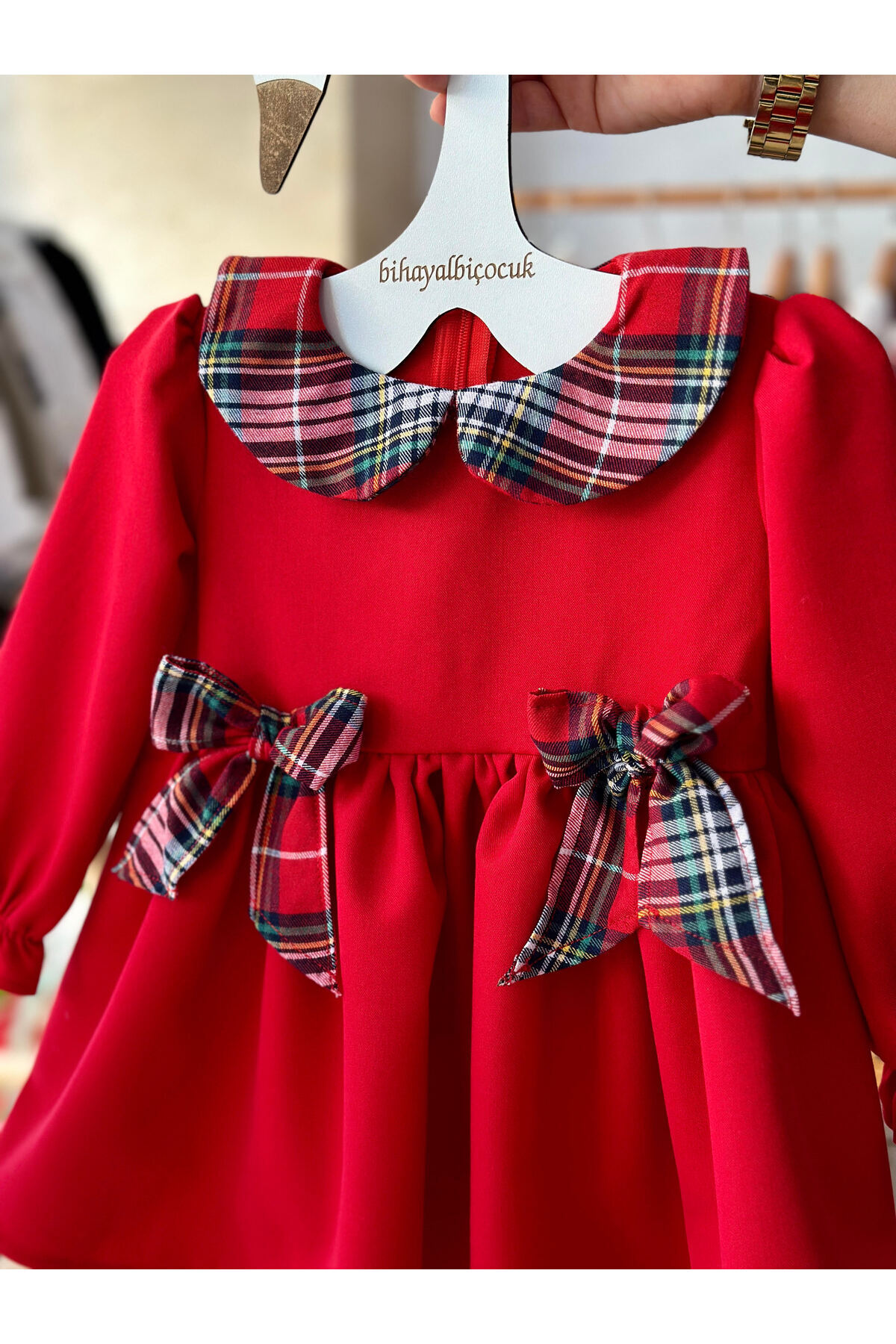 BİHAYALBİÇOCUK Merry Kırmızı Elbise fotoğrafı 3 (önizleme)