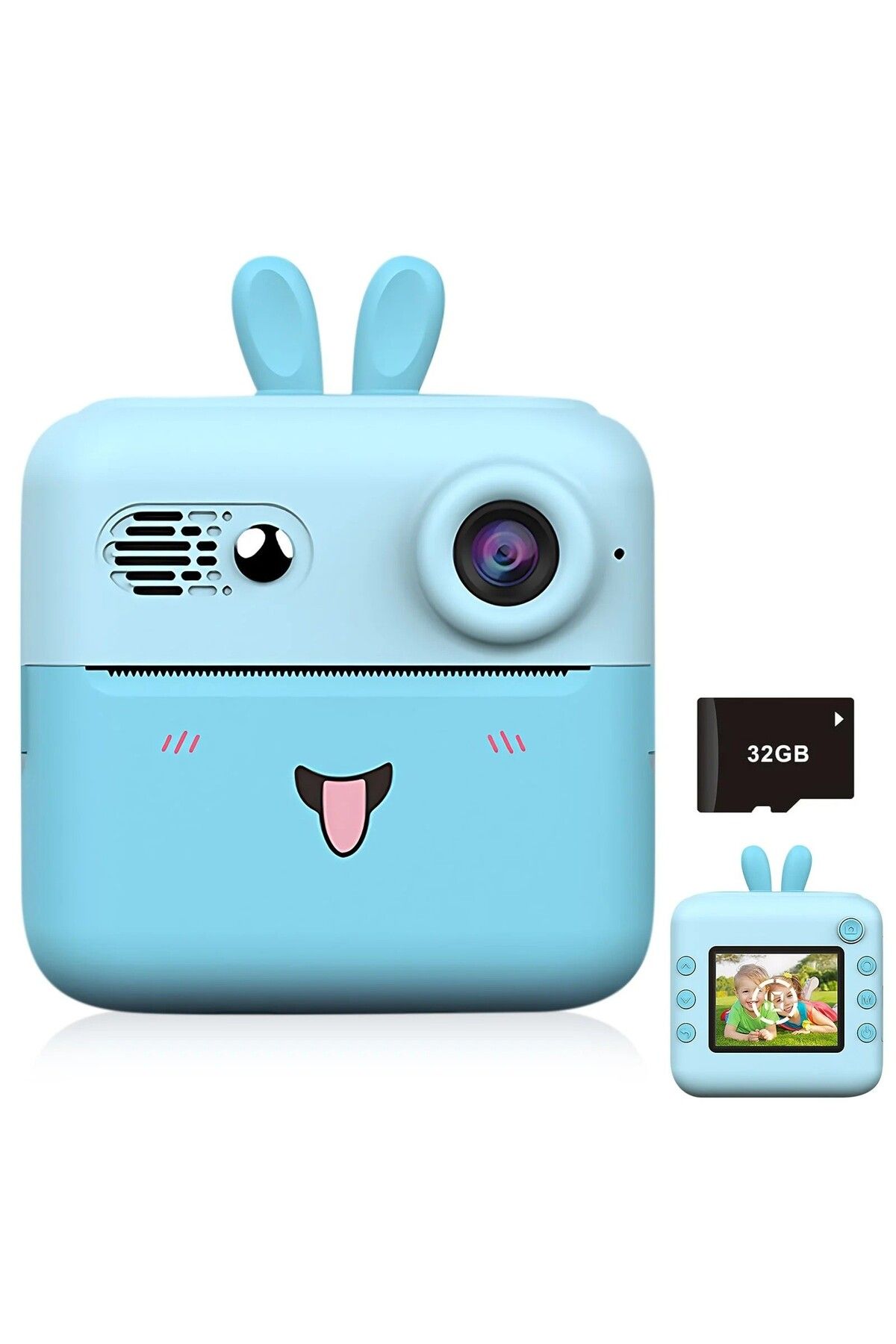 Flippy-Cameră instantanee, Flippy, funcție de imprimare, cablu USB-C, Bluetooth, iOS/Android, albastru 8