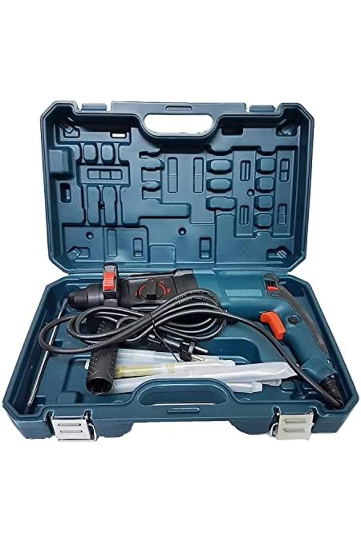 Generic-آلة حفر دوارة BOSS 2200 واط مزودة بثلاثة أوضاع و3 مطارق ورؤوس إزميلين 6