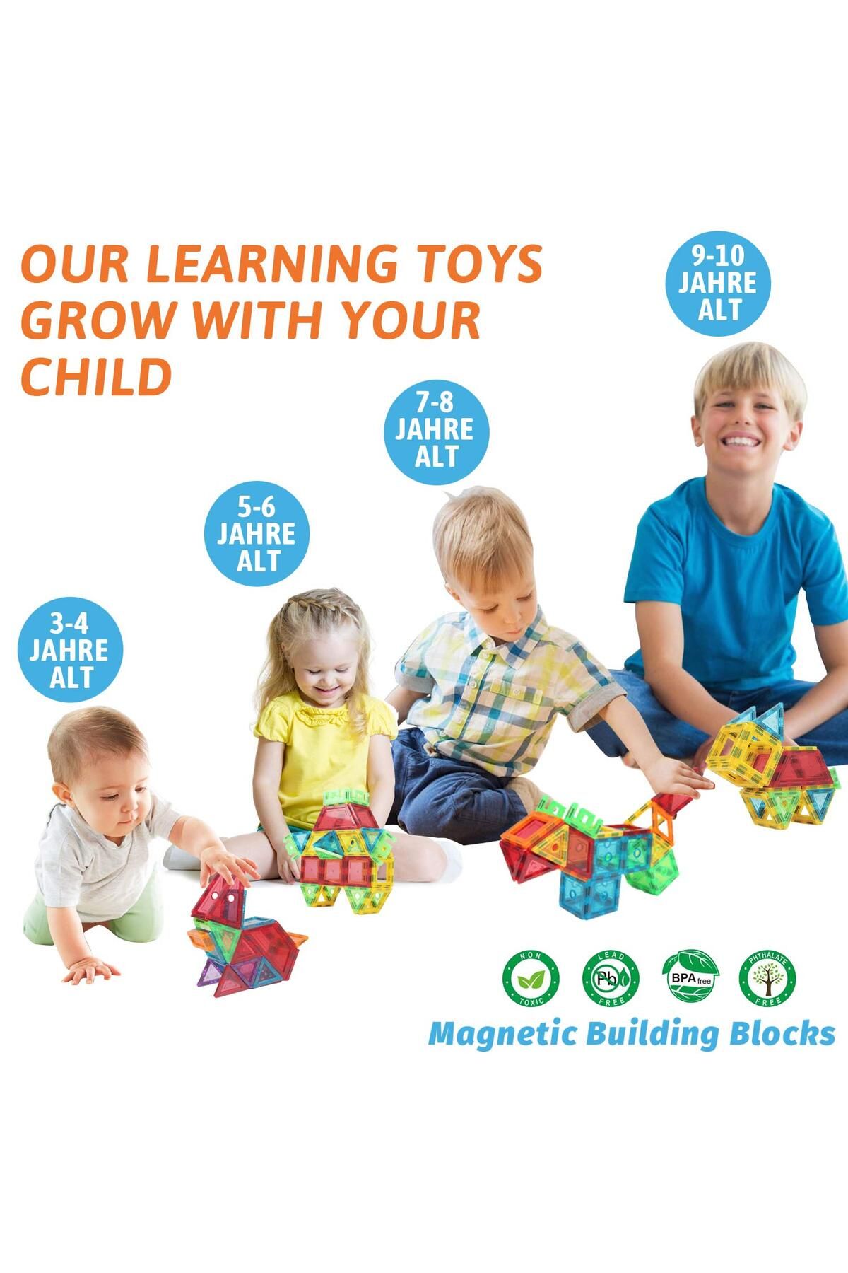 İSP-Set de Constructie Magnetic cu 107 Piese, Educativ si Creativ, "LikeSmart MAG 107", Numeroase Posibi 3