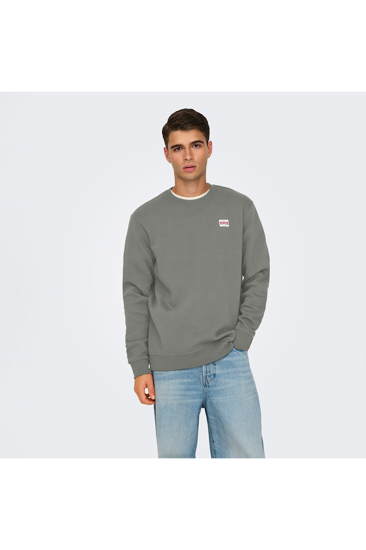 Only & Sons Dawson Erkek Yeşil Sweatshirt (22033193-CASG) - Fiyatı