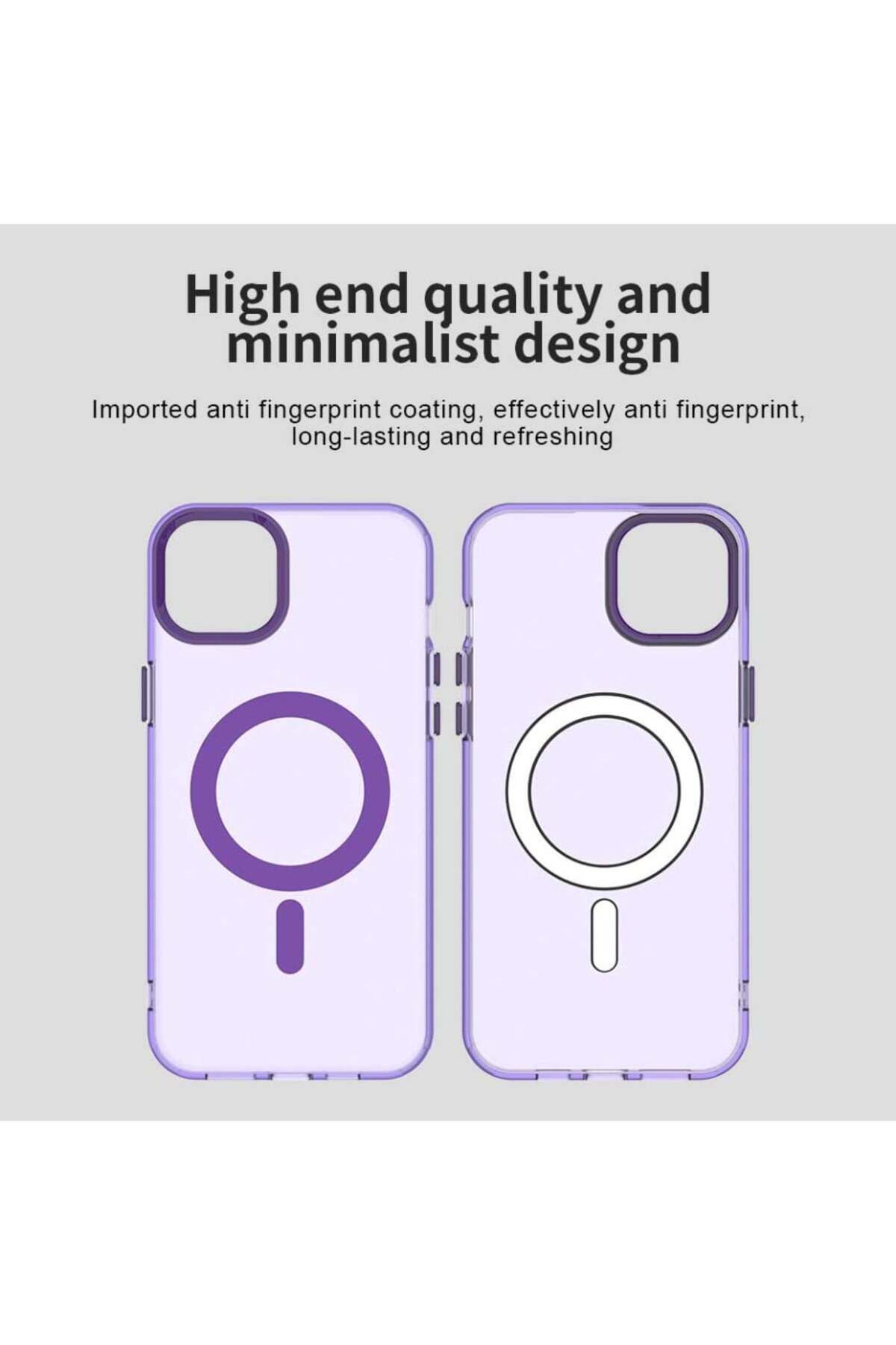SKYDDAR INNOVATION-Case for iPhone 15, CandyCase, Magsafe, sticker set, Purple 6