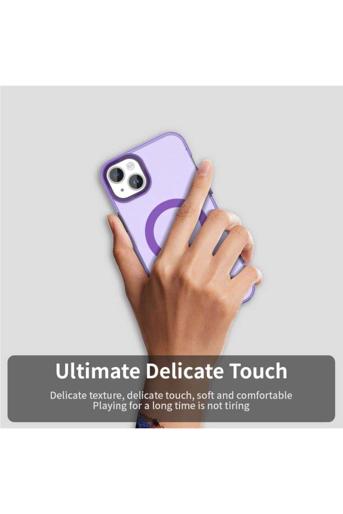 SKYDDAR INNOVATION-Case for iPhone 15, CandyCase, Magsafe, sticker set, Purple 4