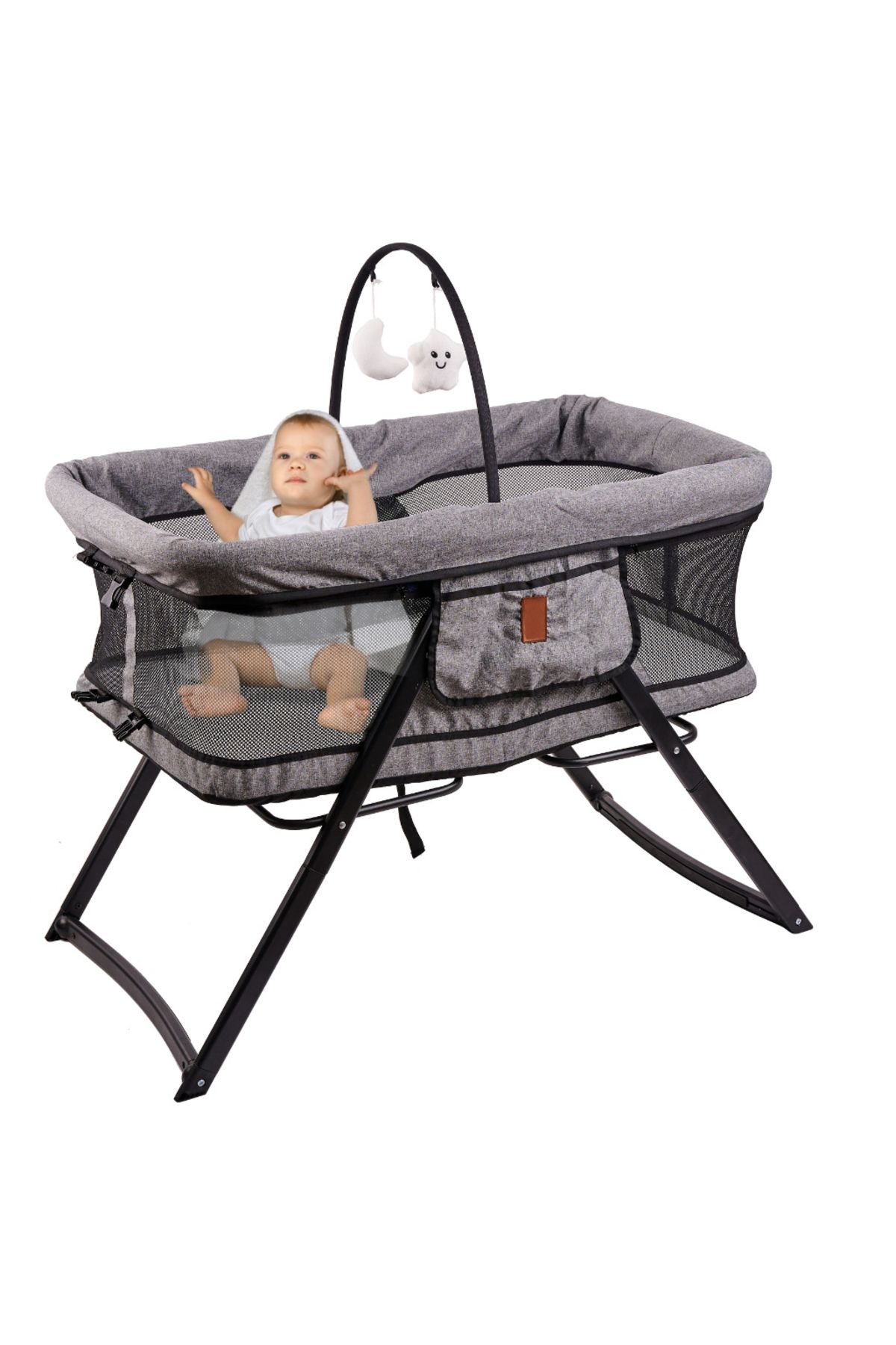 LikeSmart-Foldable crib for newborns "ISP Folding Bed", Toy Arcade, no sharp edges, 8