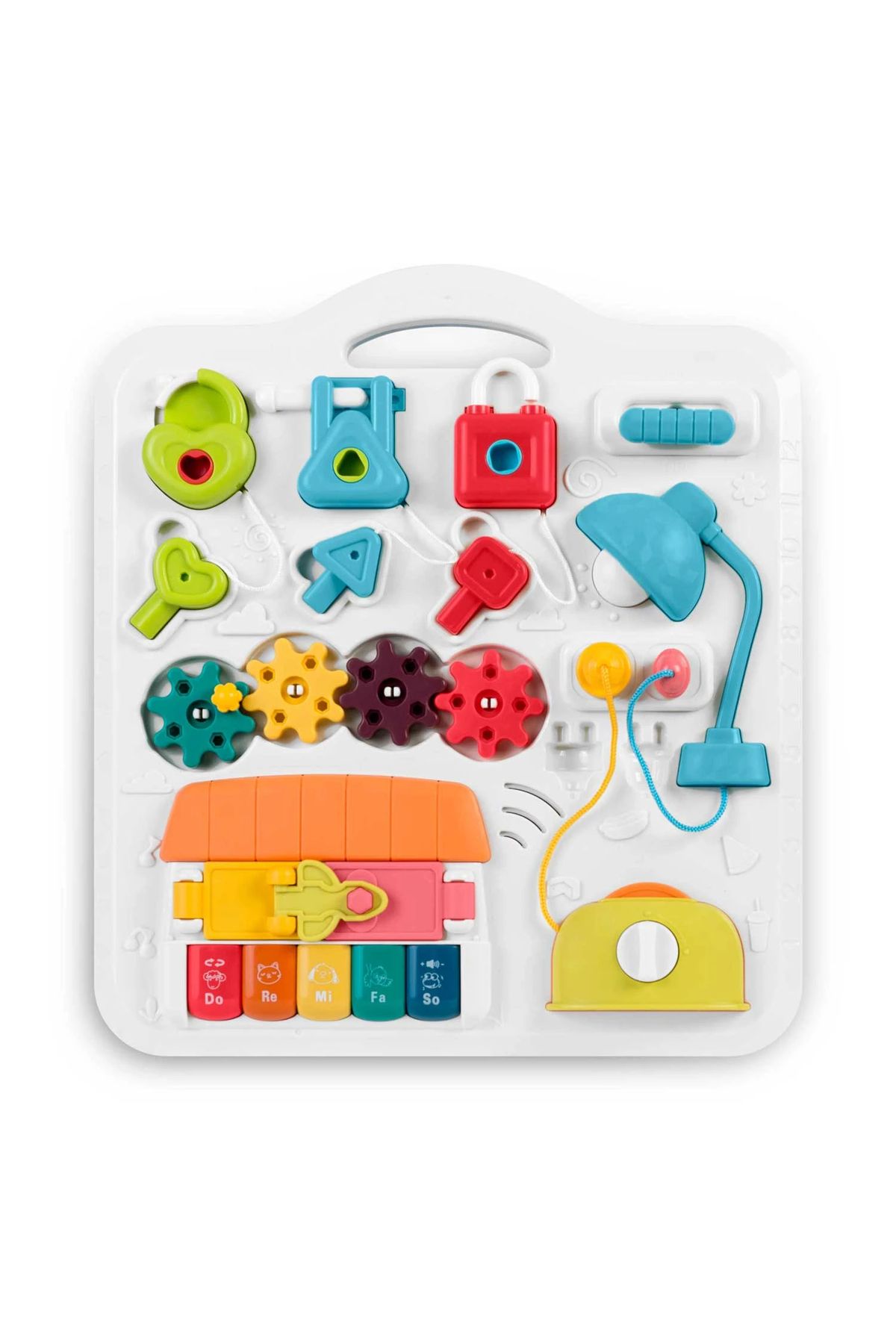 İSP-10 in 1 interactive baby table, "LikeSmart Busy Board", with lights and sounds, Detachable panel 5