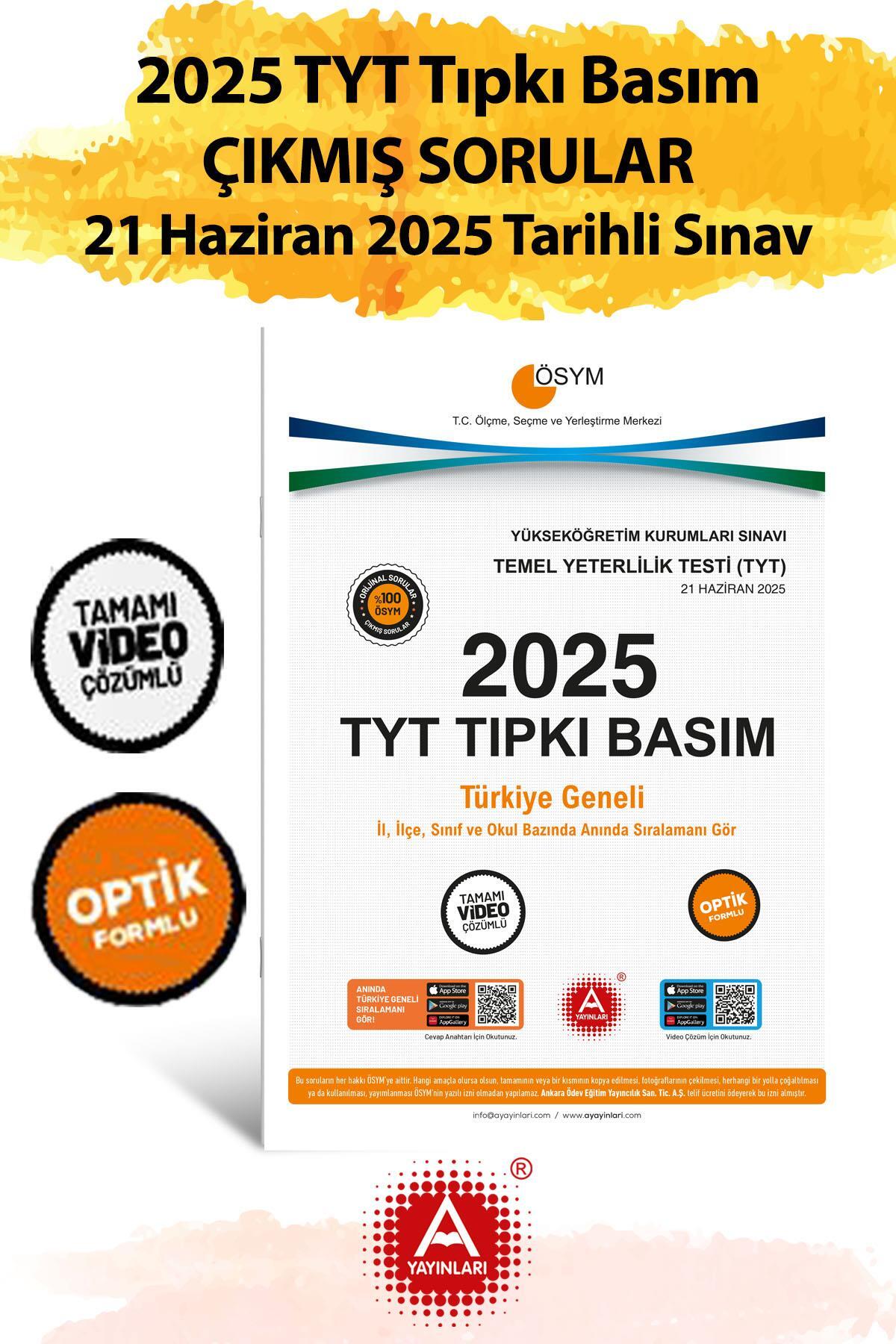 A Yayınları 2025 TYT Çıkmış Sorular-Tıpkı Basım-Bire Bir ÖSYM-21