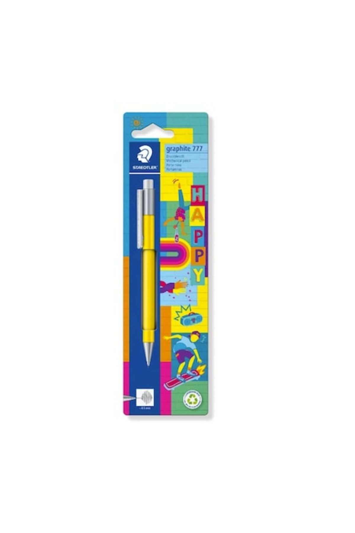 dalip-Mechanical pencil, rubberized structure, large eraser, Graphite 777, Yellow 1