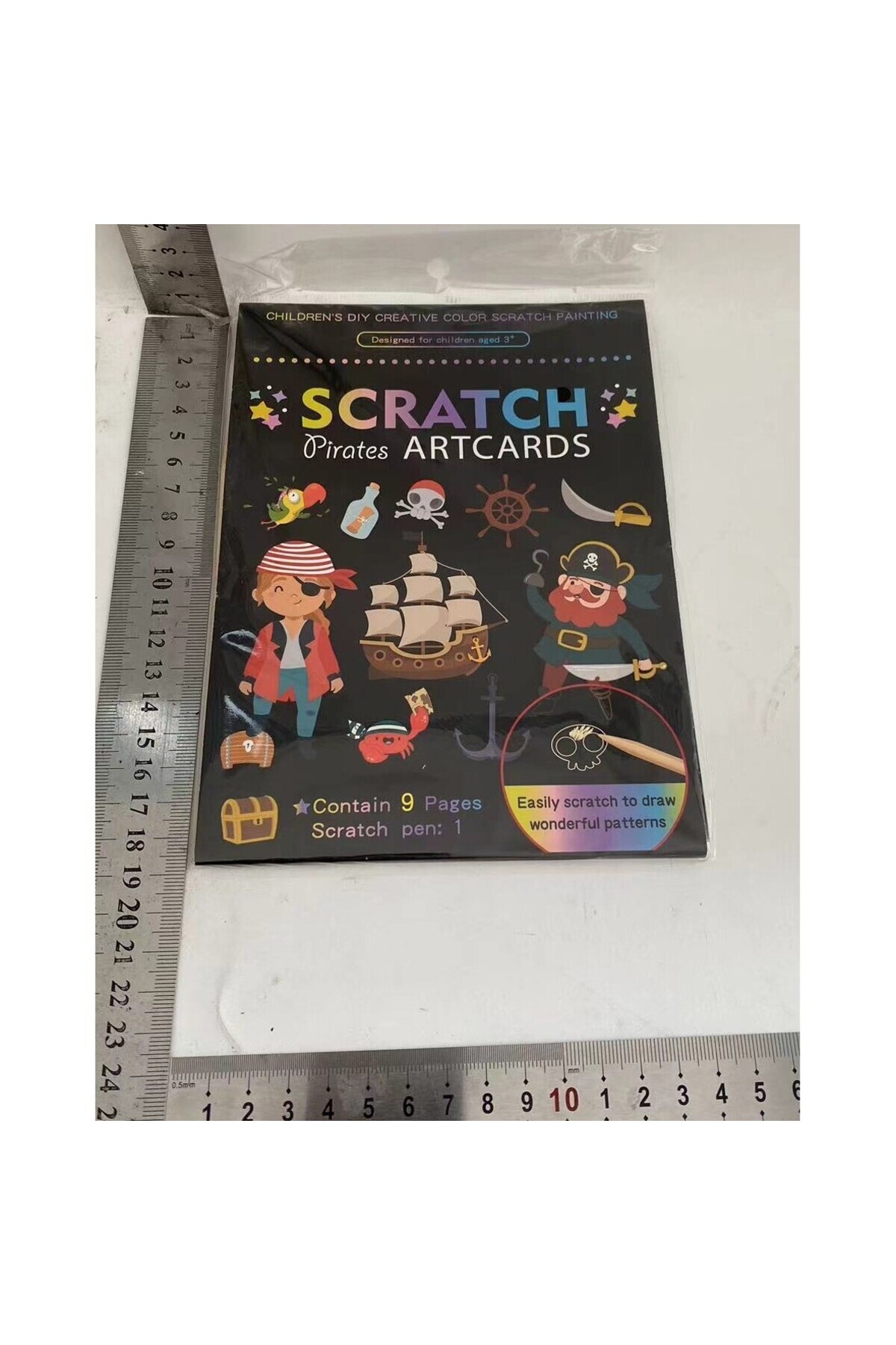 Flippy-Set of 9 Scratch Cards, Flippy, Scratch ArtCards, Multicolor 8