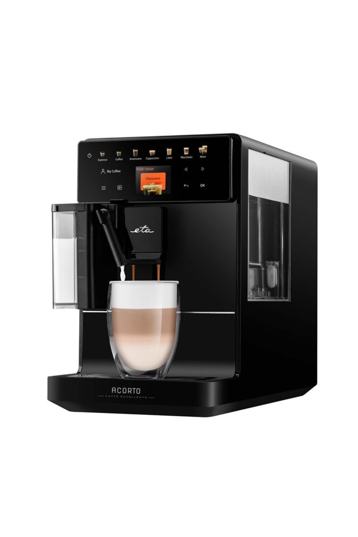 ETA-Automatic coffee machine Acorto 9180 90000, 1400W, 19 bar, frothing system, black 3