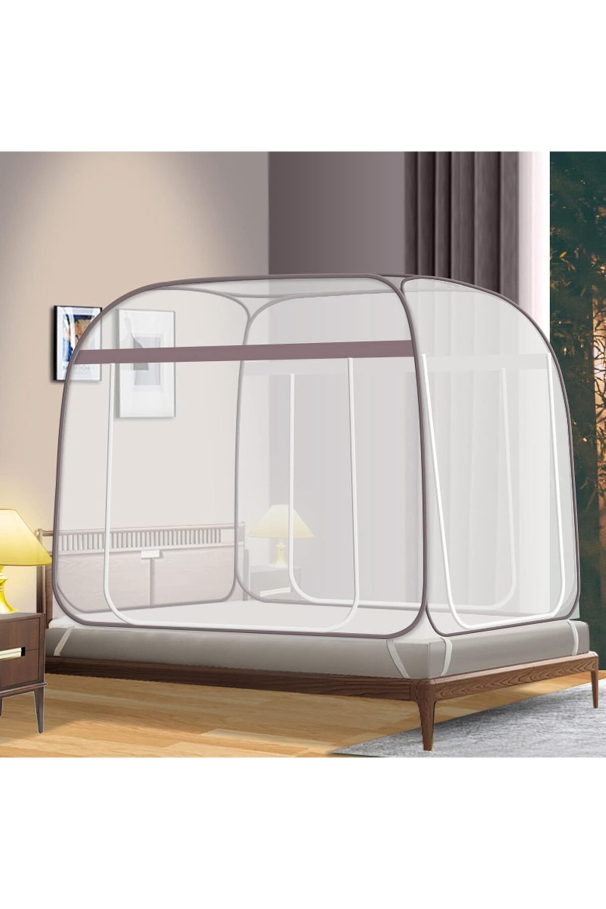 Saharaz-Mosquito Net, with Bottom,360°Anti-mosquito and Breathable,Effectively Blocks Insects and Dust 1