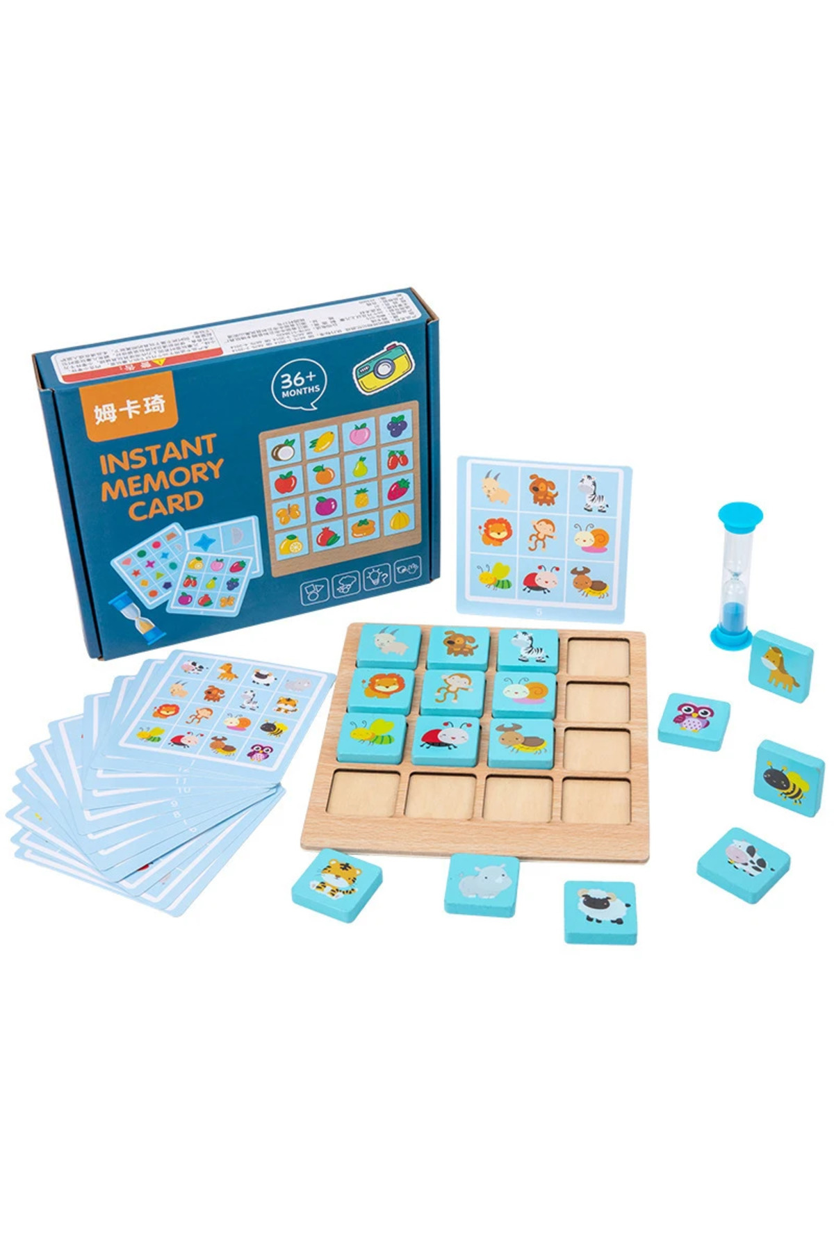sallma-Wooden memory and intelligence game, Instant Memory Card, Montessori 1