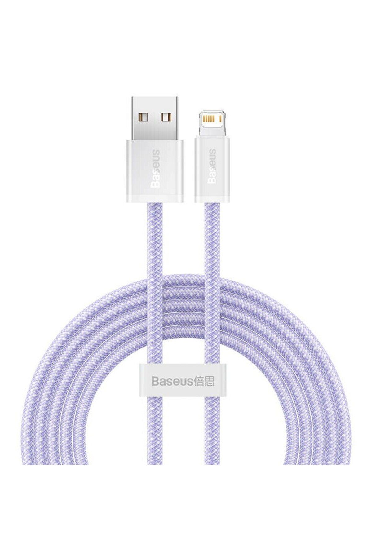 Dali-Cablu de date și încărcare, conector USB A la conector compatibil Apple, seria Dynamic 2, 2.4A, 1m, alb-violet 4