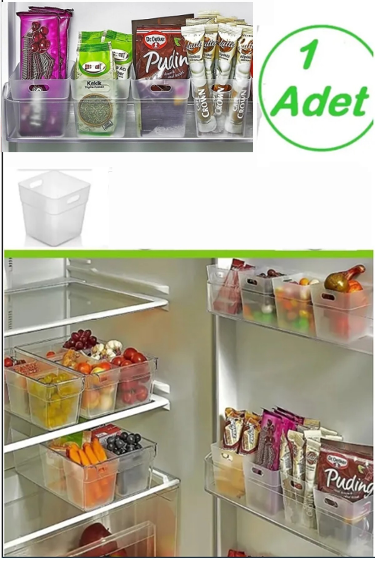 Kitchen Beauty 1 Adet Buzdolabı Kapak Içi Düzenleyici Organizer | Buzdolabı Içi Düzenleyici Ve Banyo Organizeri