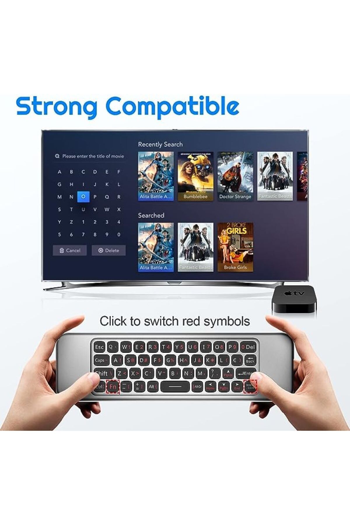Generic-W3 Air Mouse Wireless Remote Control With IR Learning Voice Inputting Double-Faced 4