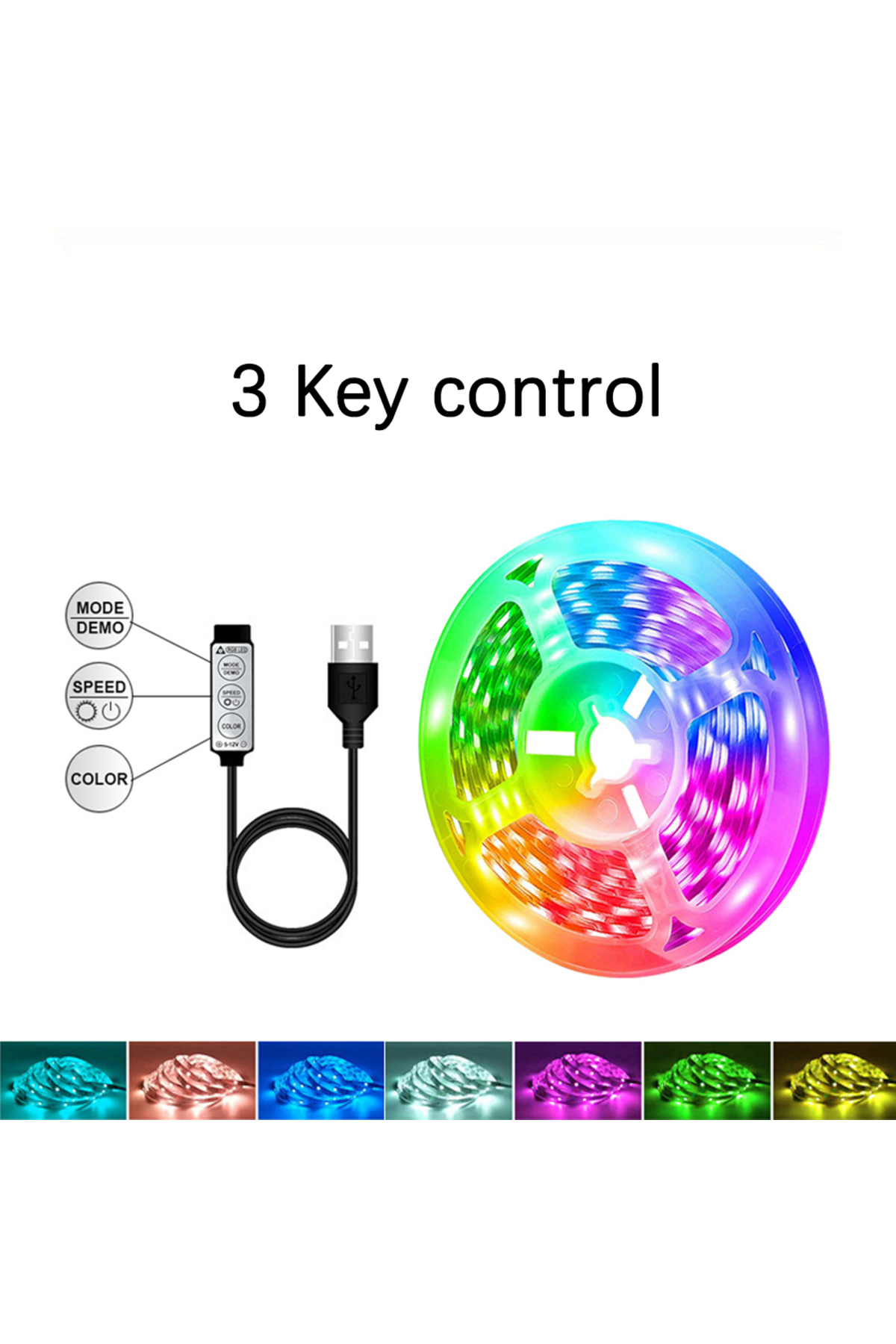 Choice 9.84ft-3meter 3Key controller 40M/131Ft Led Strip Lights APP ...