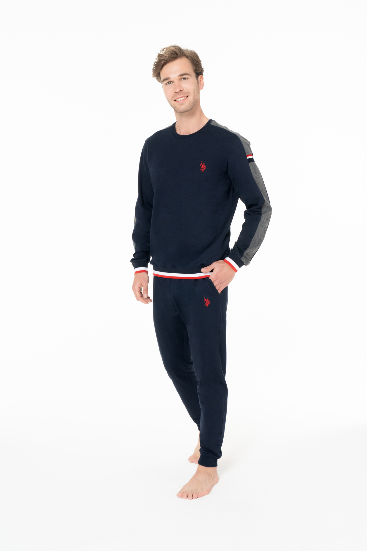 یو اس پولو لباس خانگی سرمه‌ای مردانه یو اس پولو اس ان