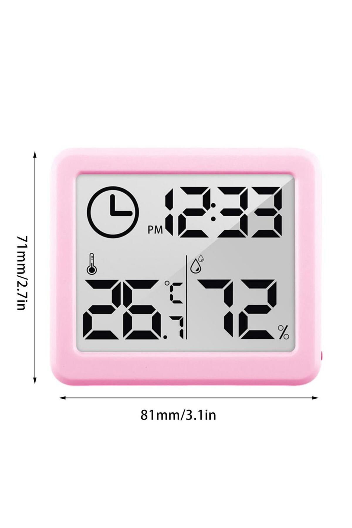 SOLLUXE-Higrometru și termometru digital SOLLUXE® cu afișaj de timp, umiditate, temperatură, citire 10s 4