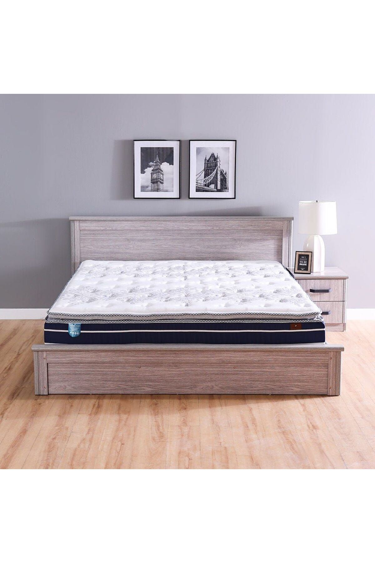 Danube Home-Diamond Pocket Spring w/ Pillow Top w/ Memory Foam Mattress 180X200X27cm|King Size|Medium Soft 4
