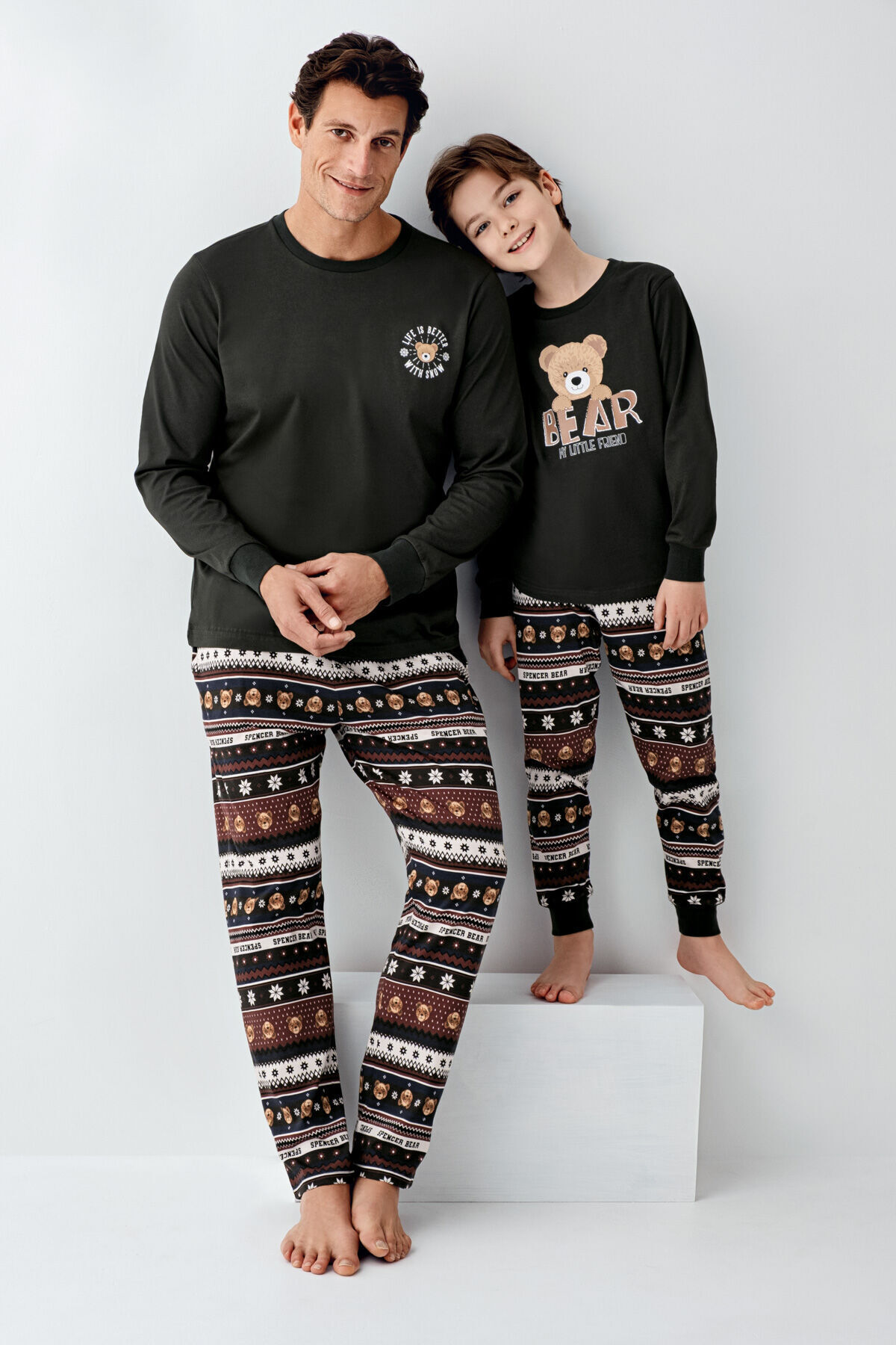 Erkek Gri Pijama Takımı - 2