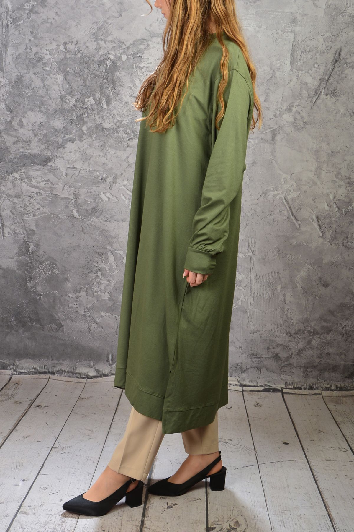 İDOL MODA-Comfortable Comfortable Oversize Viscos Long Tunic 5