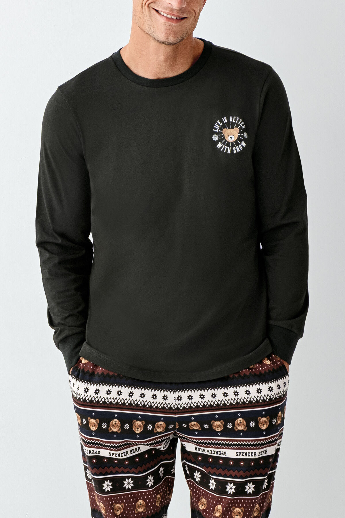 Erkek Gri Pijama Takımı - 4