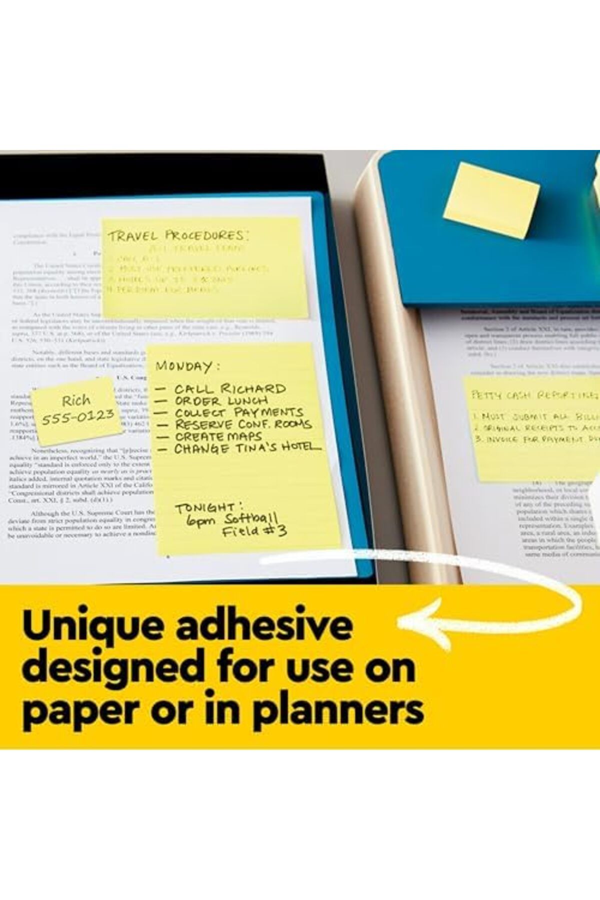 Post-it-Notes 3 in x 3 in, 2 Pads, America's #1 Favorite Sticky Notes, Canary Yellow 8