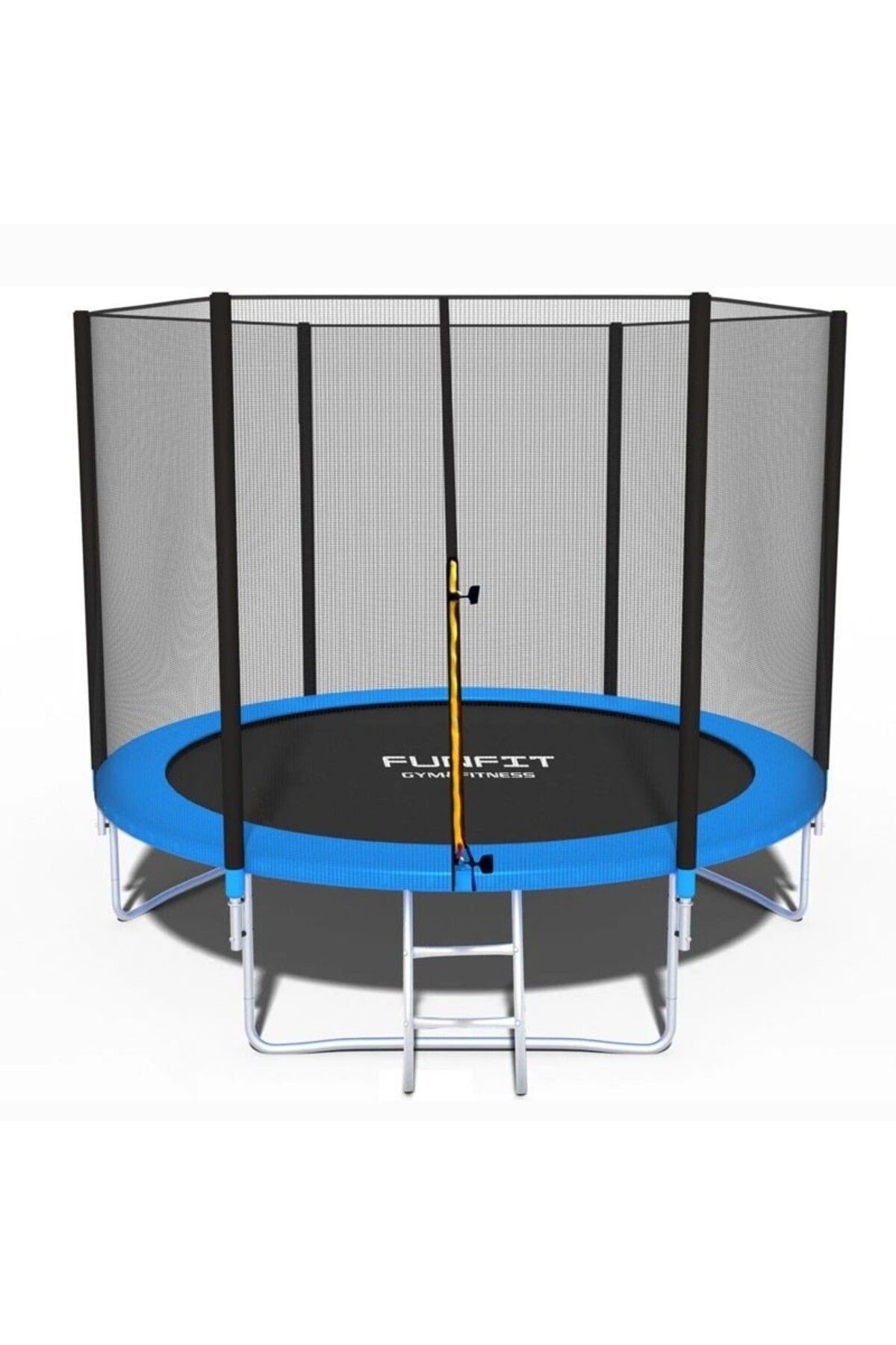 FUNFIT-Trampoline with net and access ladder, diameter 252 cm, maximum 120 kg, blue 1