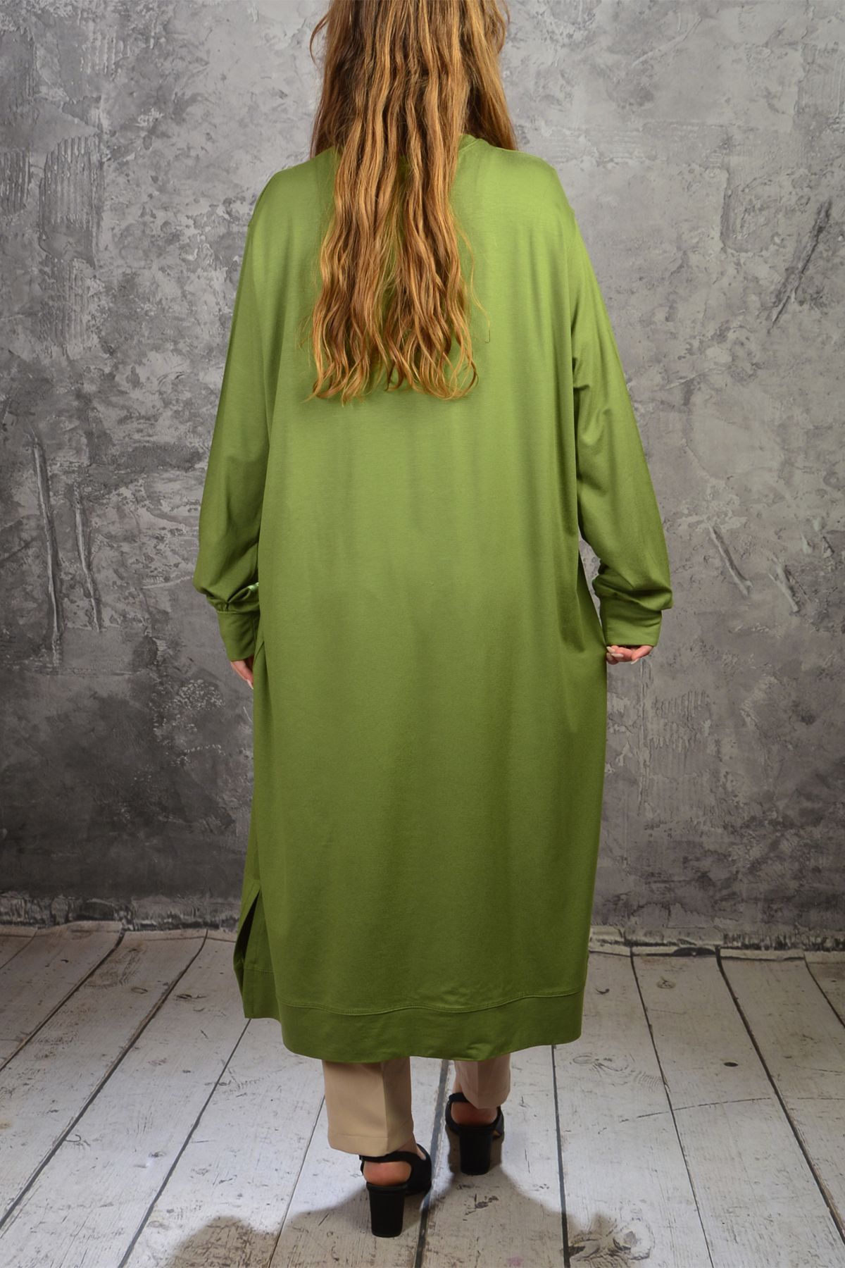 İDOL MODA-Comfortable Comfortable Oversize Viscos Long Tunic 3