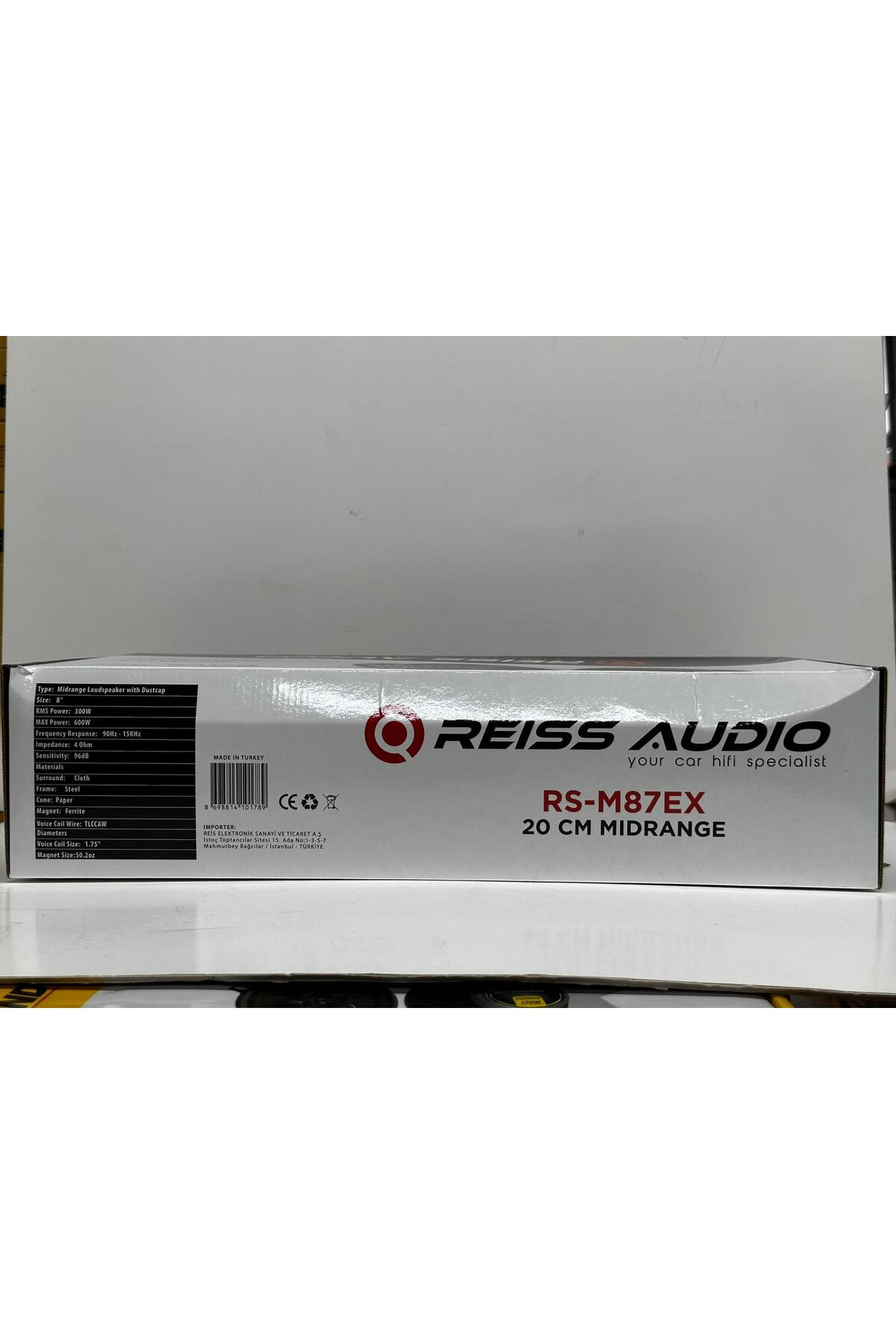 リズミエット一箱 Reiss Audio RS-M8LX 600 W 20 cm Oto Midrange Hoparlör Fiyatları