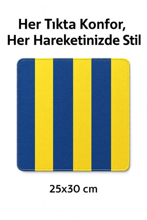 electroawm 25×30 cm Sarı-Lacivert Çizgili Mouse Pad Kanarya Tutkunlarına Özel...
