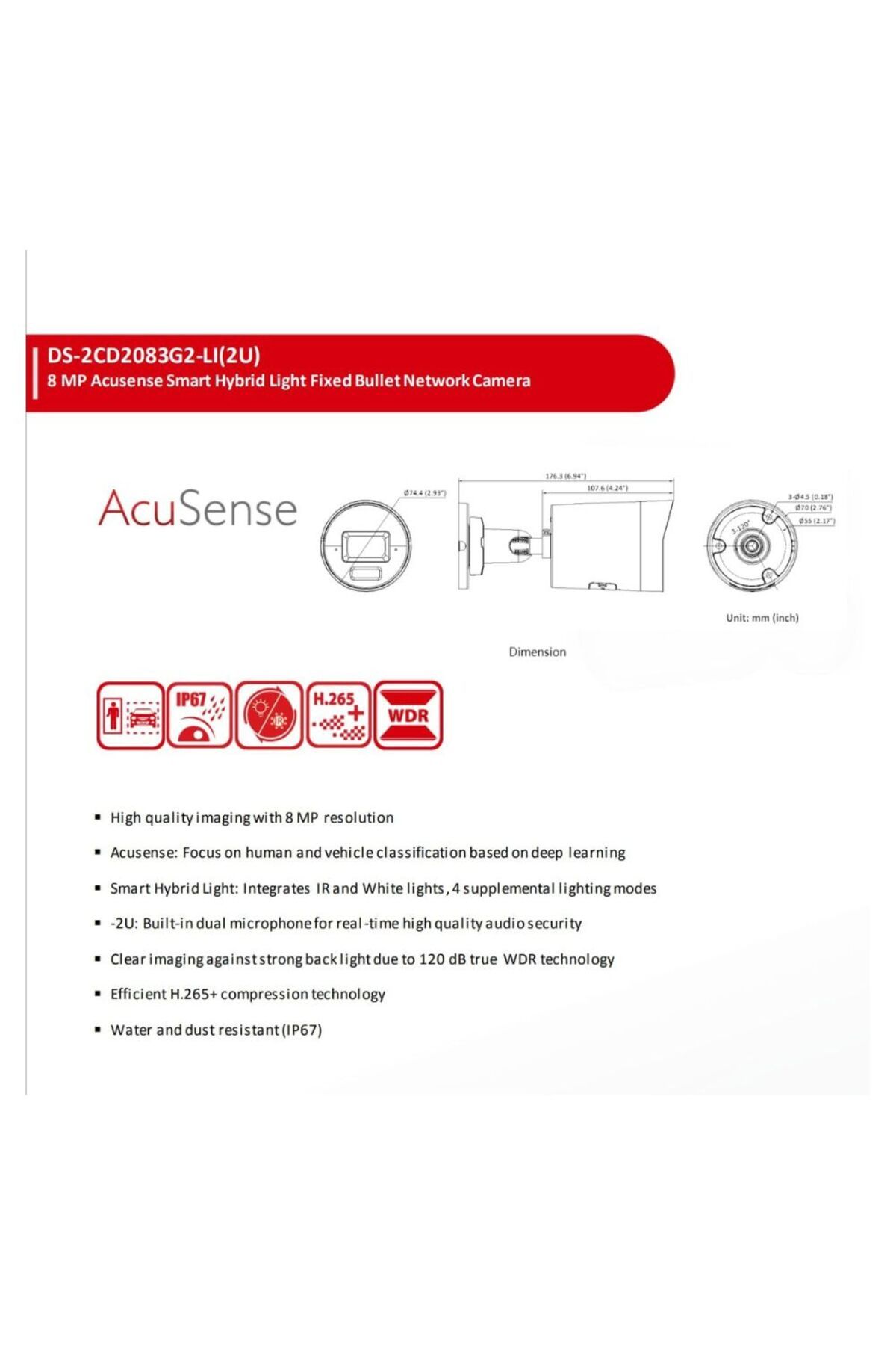 Hikvision-DS-2CD2083G2-LI2U – 8MP Bullet Cam with Audio 6