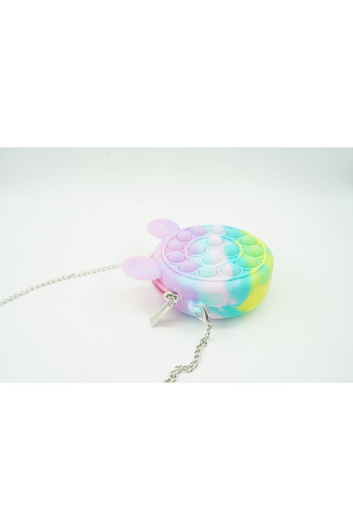 Flippy-Jucărie de eliberare a stresului din silicon, Pop it Now and Flip It, Mini pungă, Mickey Mouse, 6 cm, Macarons 5