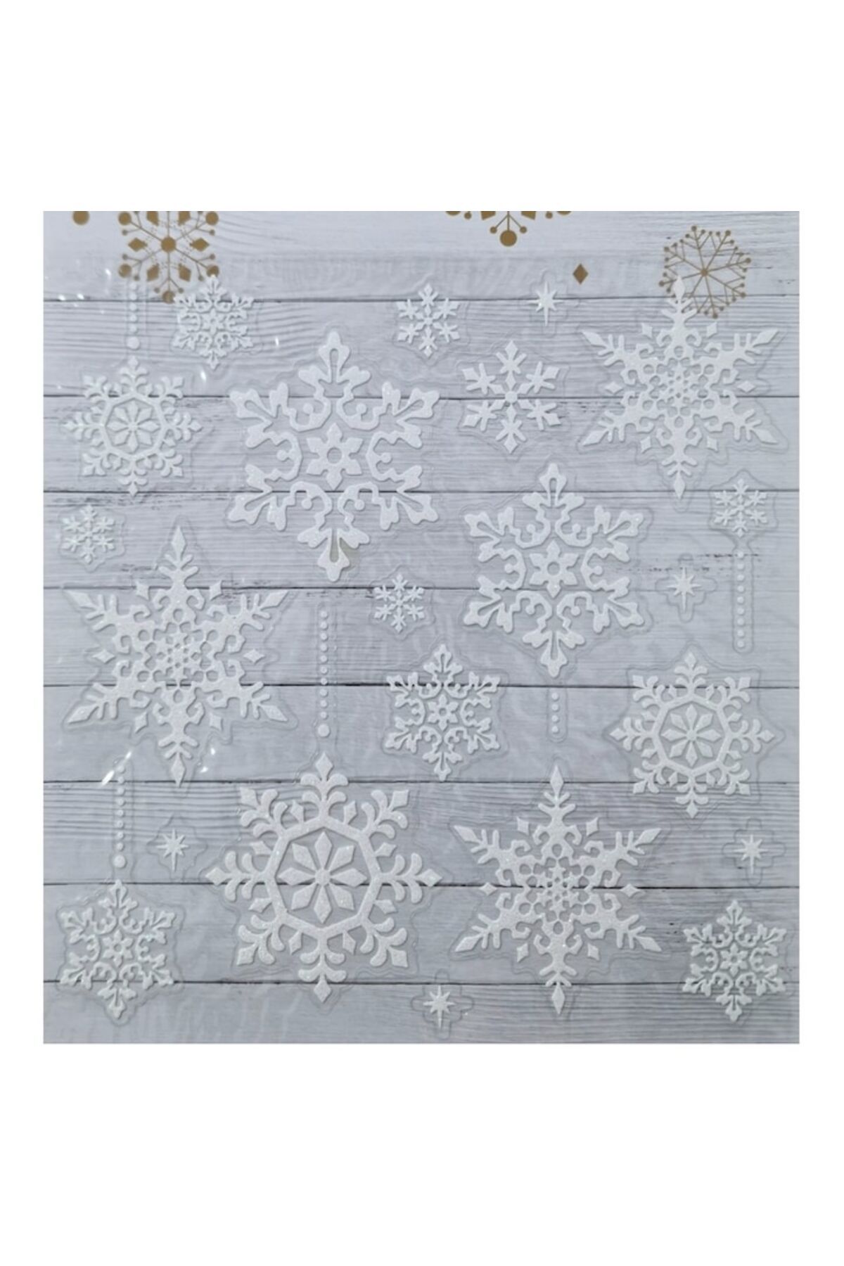 Evolium-Set of 20 decorative stickers in the shape of snowflakes, Evolium, White 3