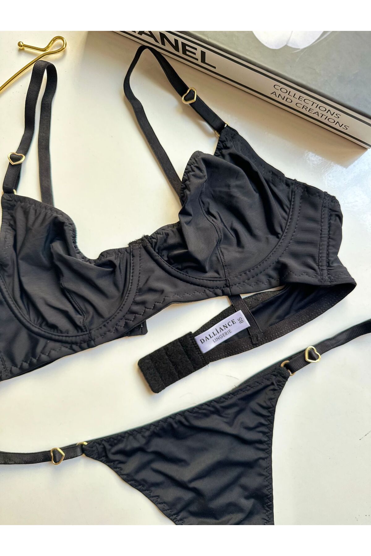 elissea lingerie Micro Bra Set Siyah-Kadın İç Çamaşır Takımı - Fiyatı ...