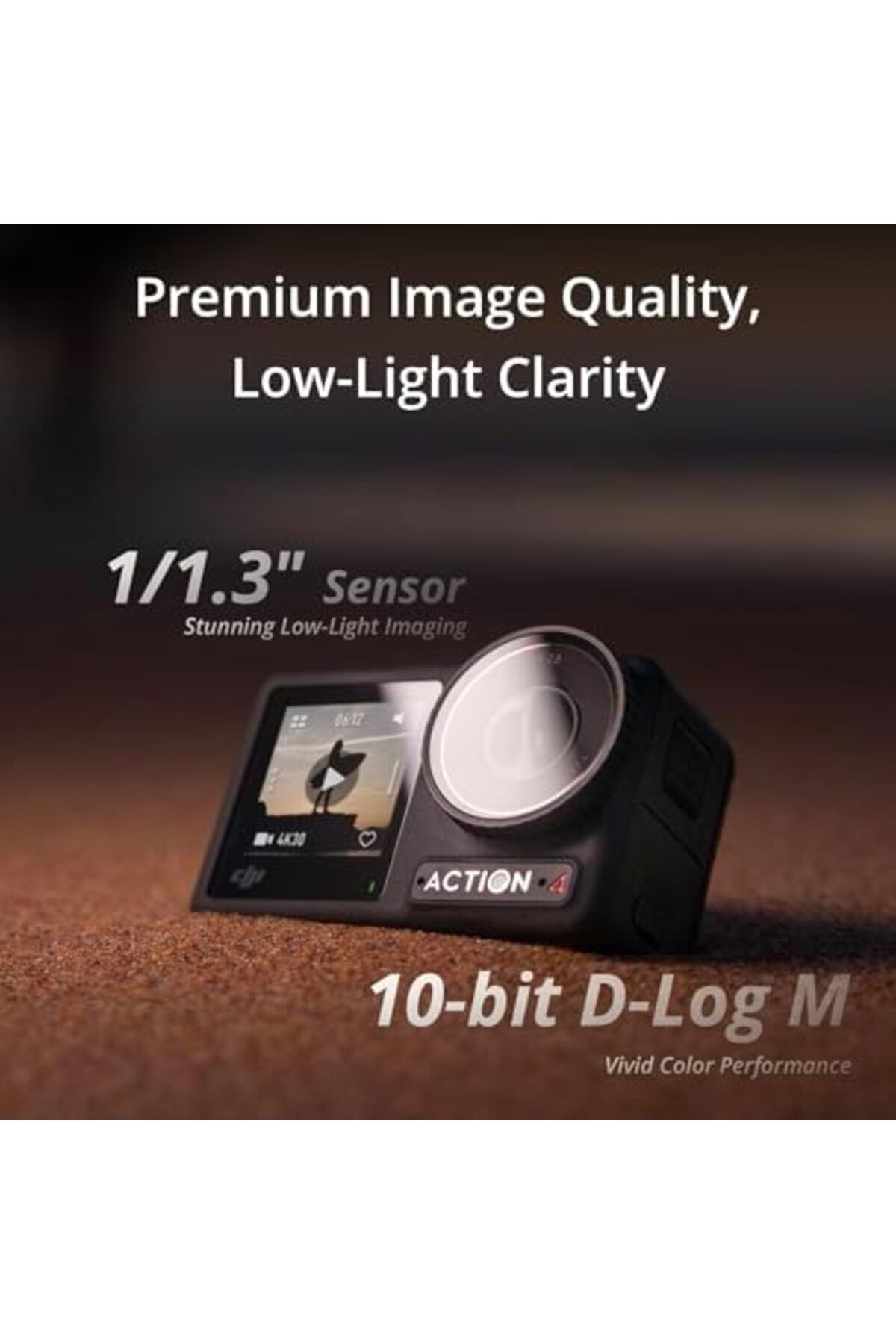 DJI-Osmo Action 4 Adventure Combo - Waterproof Action Camera with 4K/120fps, 1/1.3 Inch Sensor, 10-b 4