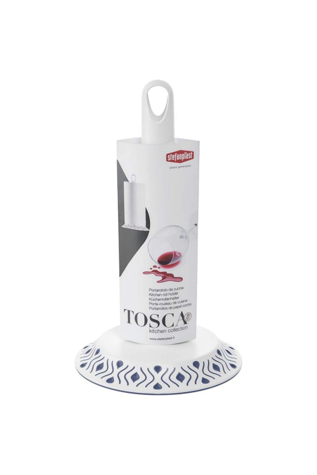 Stefanplast-Tosca Practical Design Wide Base BPA-Free Kitchen Roll Holder 1