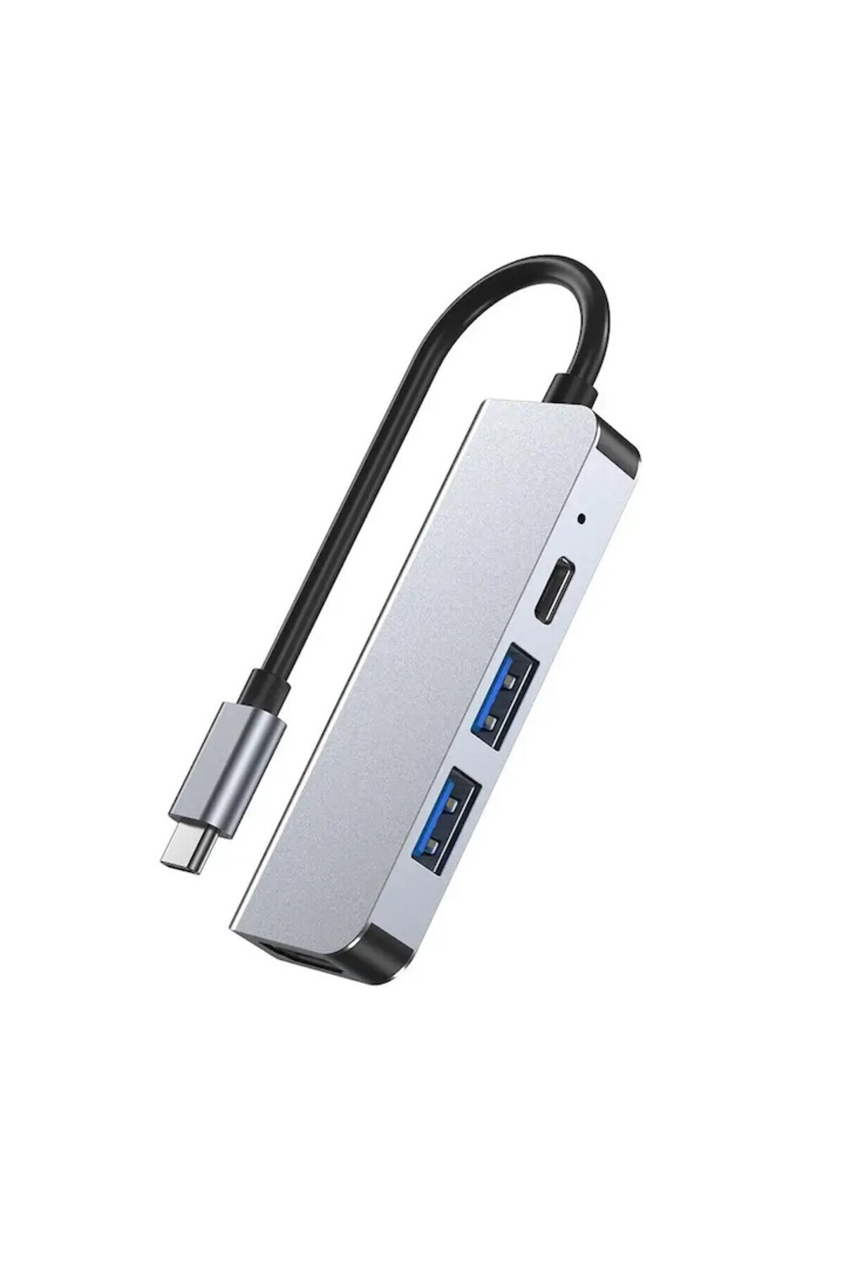 Tech-Protect-Adaptor HUB aluminiu 4-în-1 V2 USB Tip-C - 2x USB 3.0, 1x USB Tip-C, 1x HDMI, Gri 3