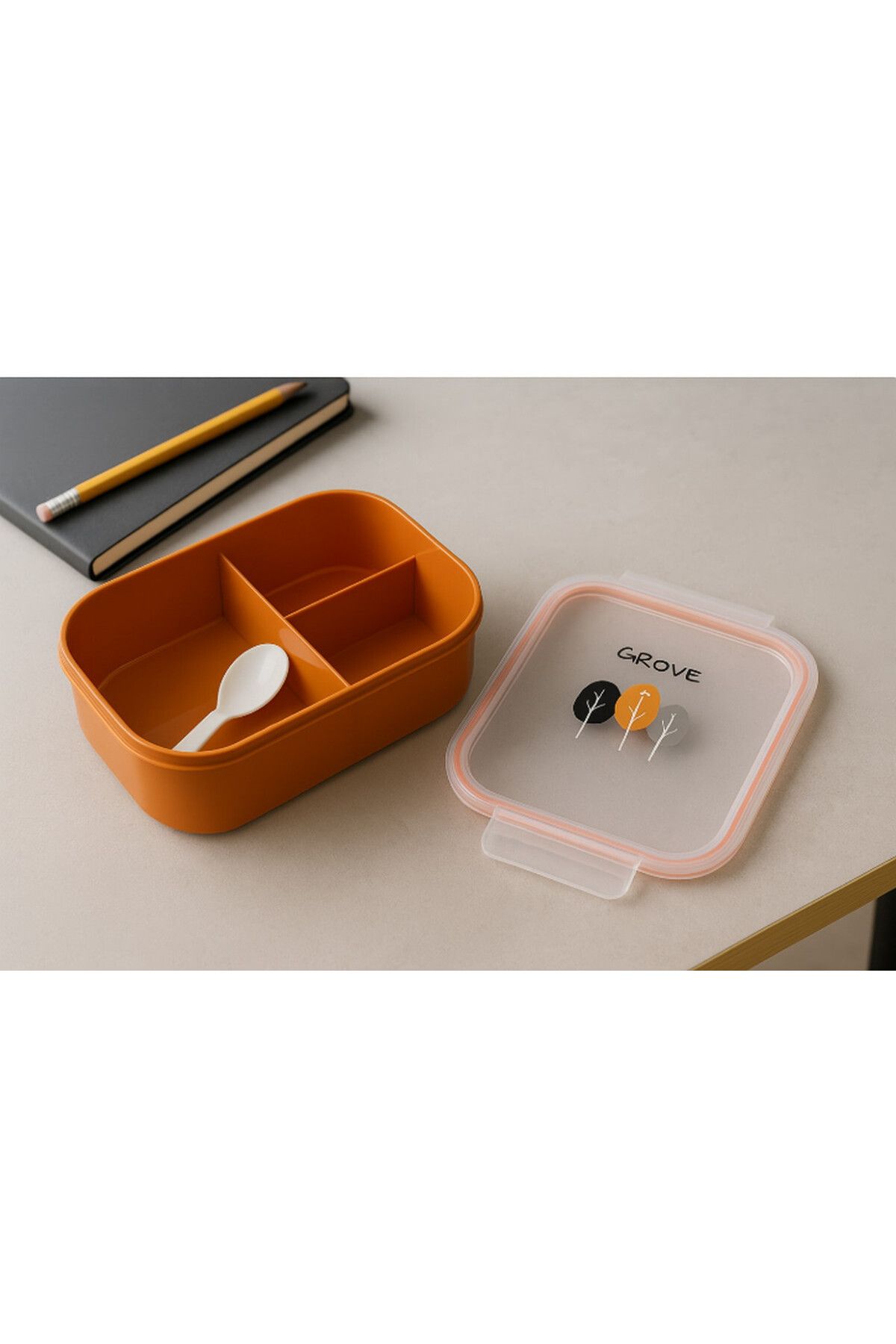 AREEN-Lunch box with three compartments in convenient meal sizes, leak-proof and BPA-free 2