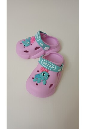 Gezer Bebe Kız Çocuk Yazlık Eva Rahat Taban Cros Model Terlik