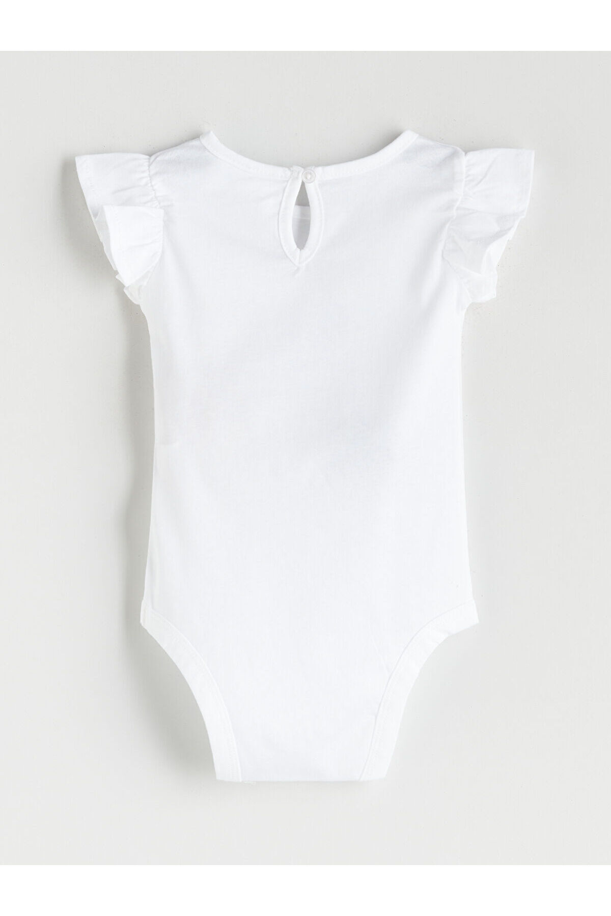 LC Waikiki Nevaa Collection Ekru Stitch Baskılı Kız Bebek Çıtçıtlı Body ve Şort 2'li fotoğrafı 4 (önizleme)