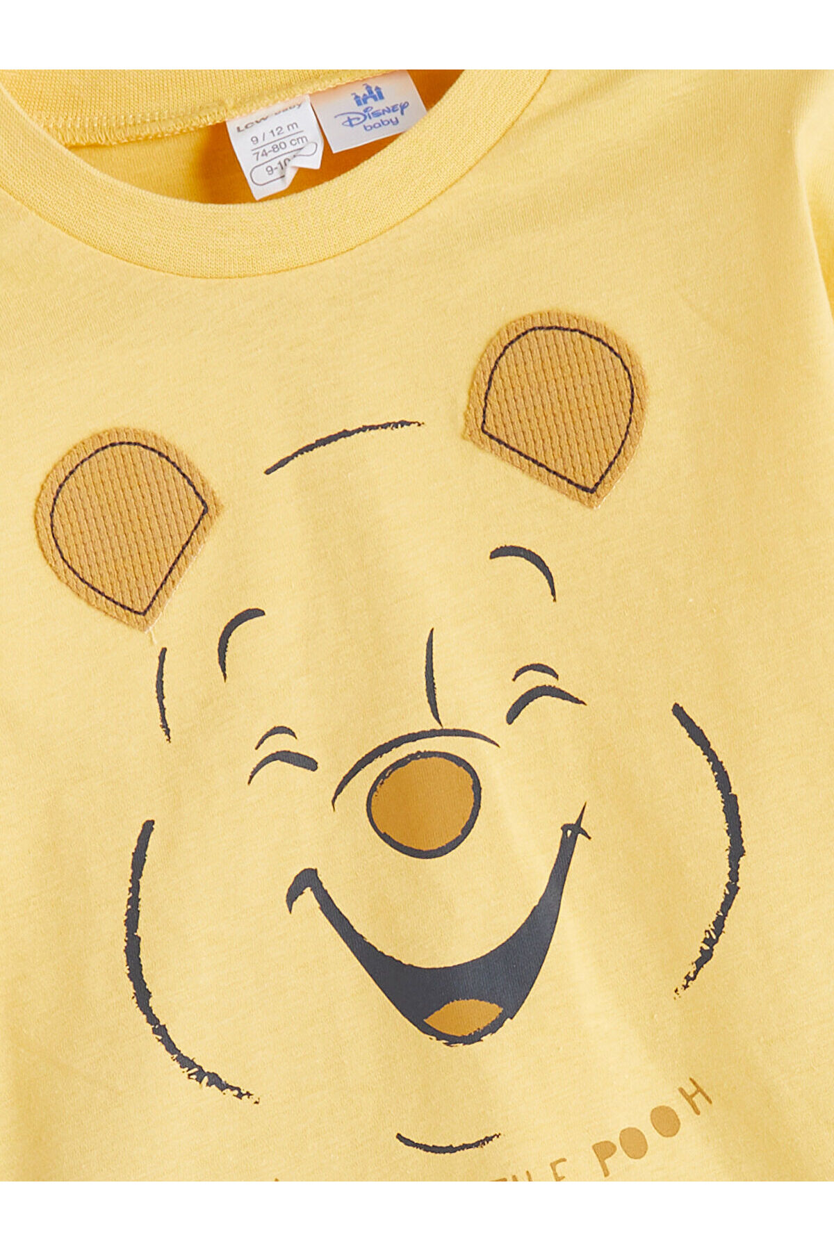 LC Waikiki Nevaa Collection Sarı Winnie The Pooh Baskılı Erkek Bebek Tişört ve Şort 2'li fotoğrafı 5 (önizleme)