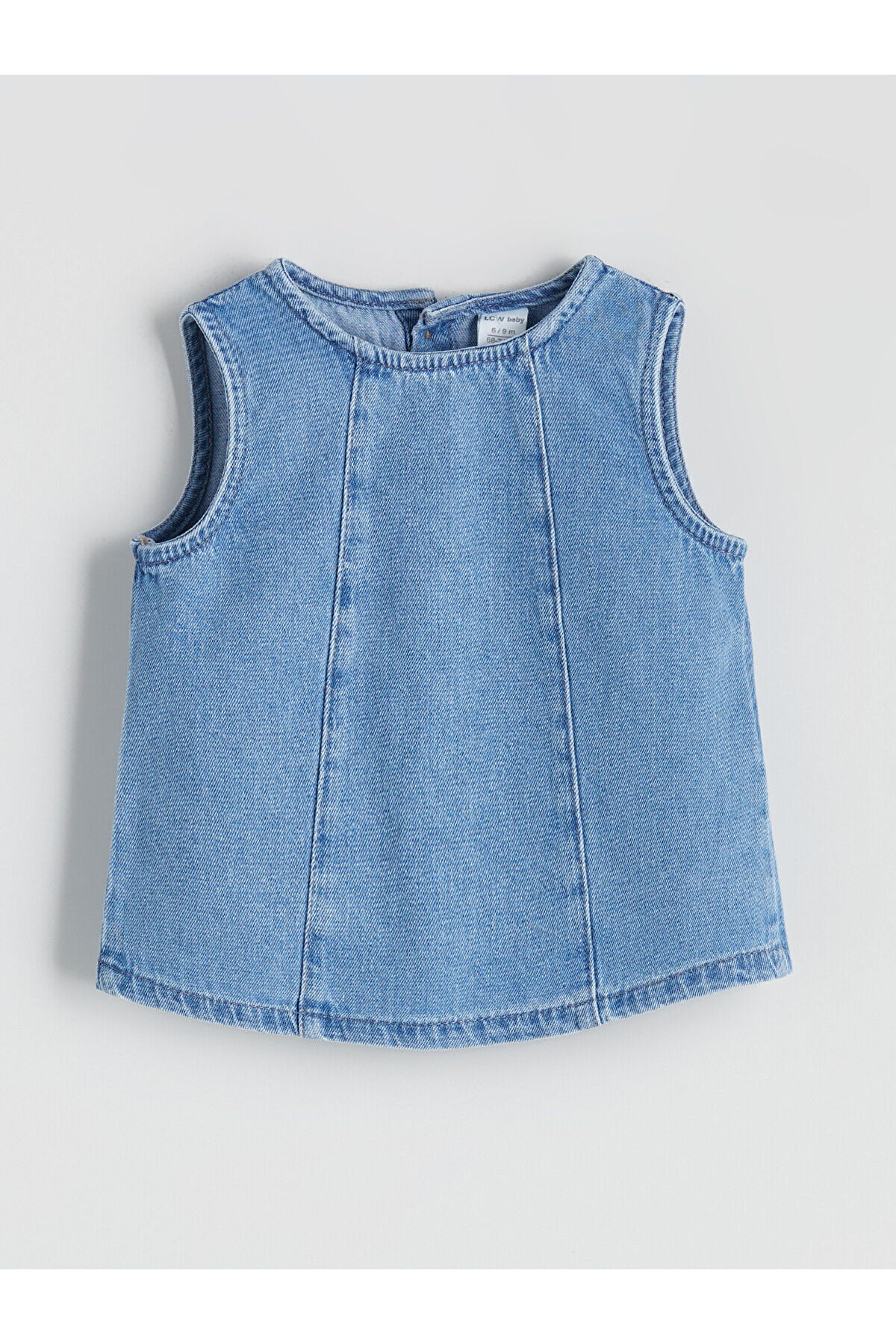 LC Waikiki Esse Collection İndigo Kız Bebek Jean Bluz ve Jean Şort 2'li fotoğrafı 2 (önizleme)