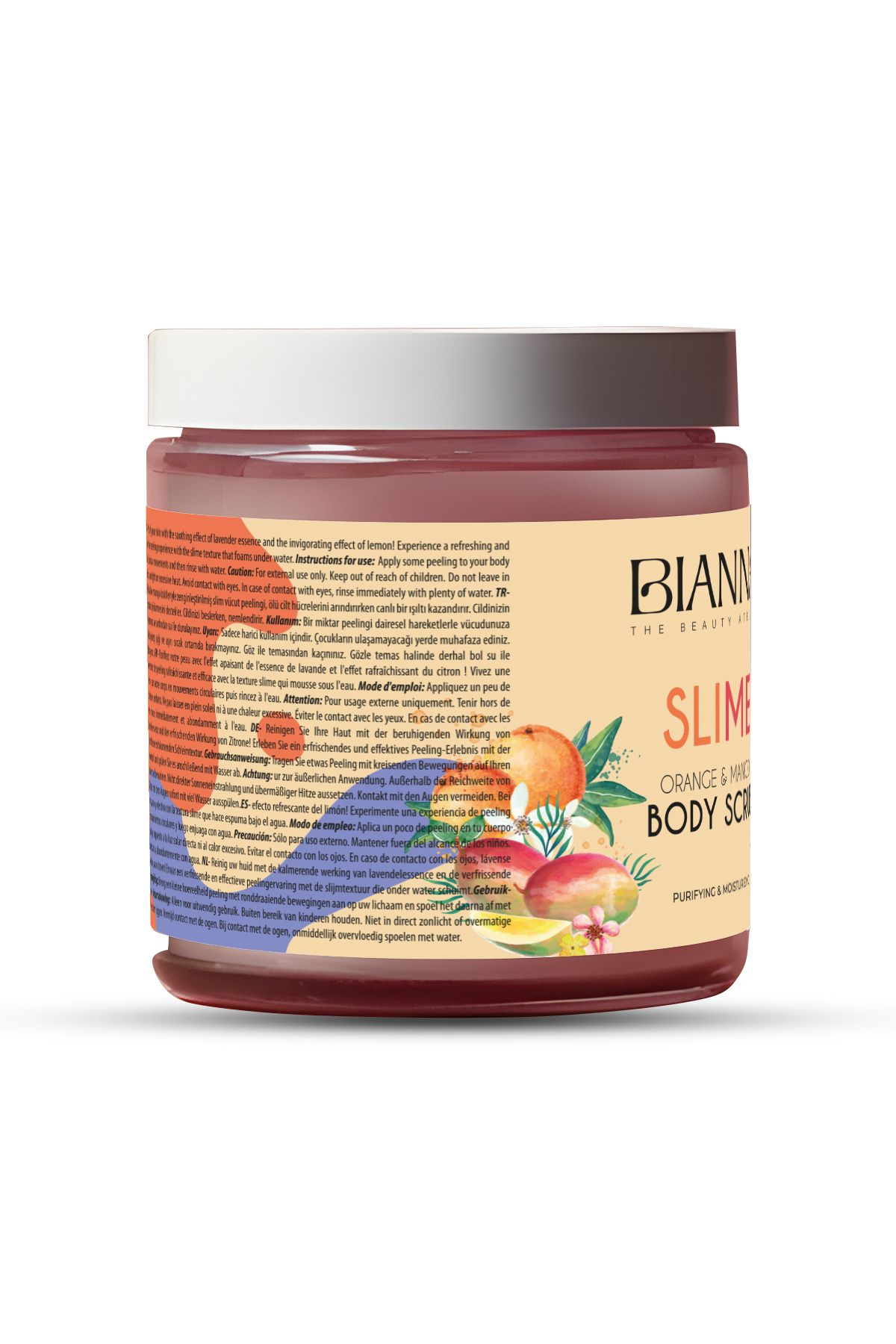 Bianna-Purifying & Moisturizing Slime Body Peeling with Orange & Mango Extract - 260Gr 6