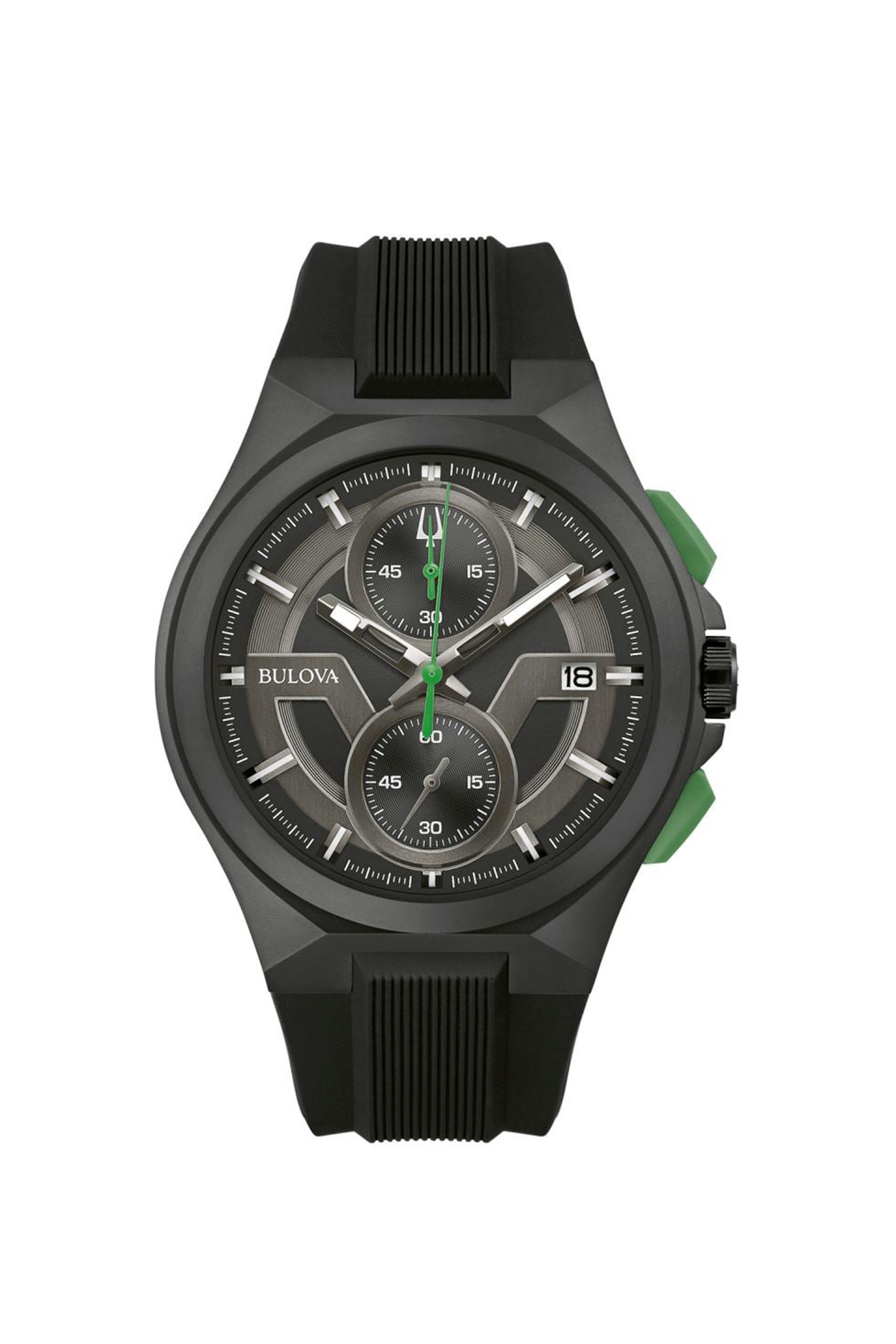 Bulova Maquina 98B381 Siyah Silikon Erkek Kol Saati