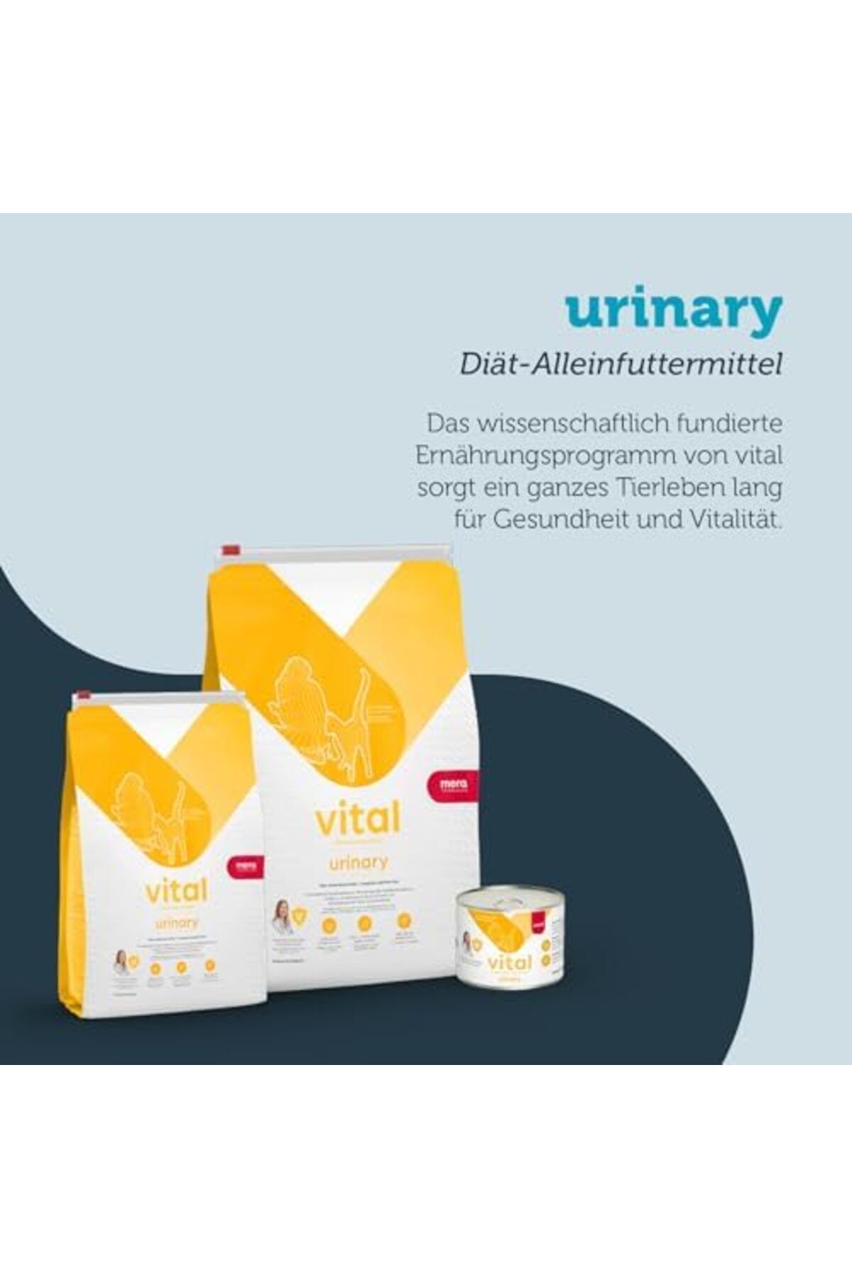 Mera-MERAVITAL Uri nary (6 x 200 g), Wet Cat Food for Inflammation of the Urinary Tract, Dissolution of S 6