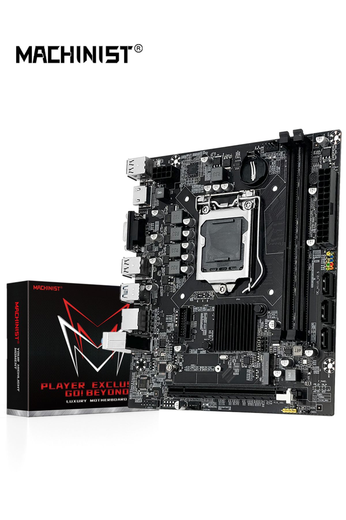 Choice-اللوحات الأم تدعم اللوحة الأم MACHINIST H110 وحدة المعالجة المركزية Intel Core LGA 1151 وذاكرة الوصول العشوائي DDR4 ومحرك الأقراص M.2 NVME SSD 8