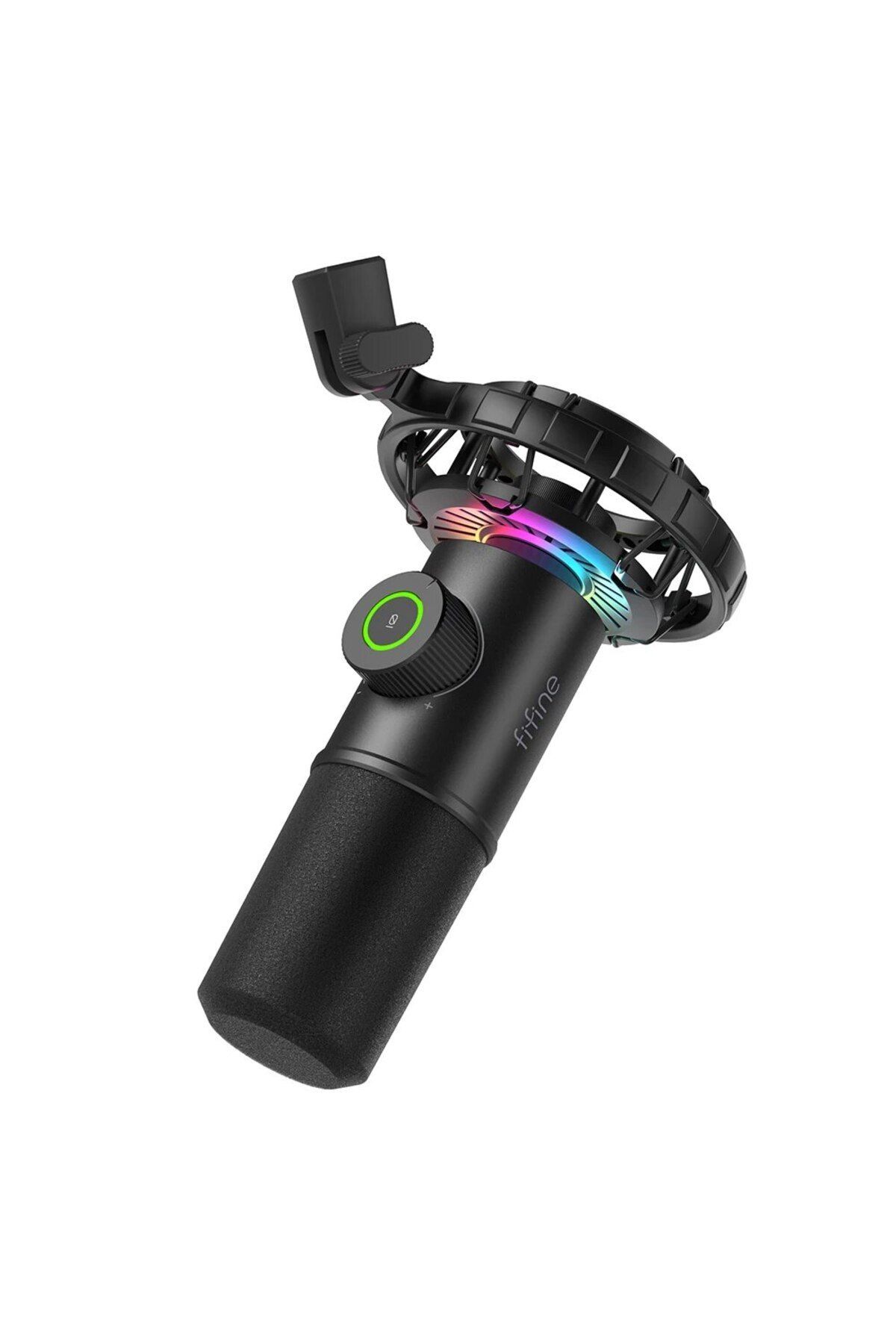 Fifine-ميكروفون USB للألعاب K658 لليوتيوب والبودكاست، ميكروفون ديناميكي مزود بإضاءة RGB/كتم صوت باللمس/Ga 1
