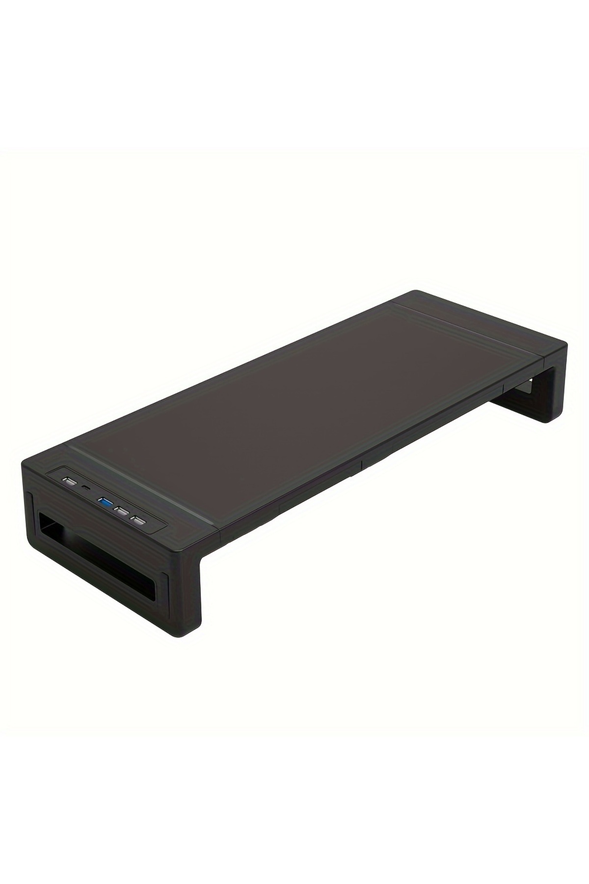 Choice1-Black Monitor Stand Riser, With USB3.0 Foldable, Height Adjustable Computer Stand, Desk Shelf Riser 1