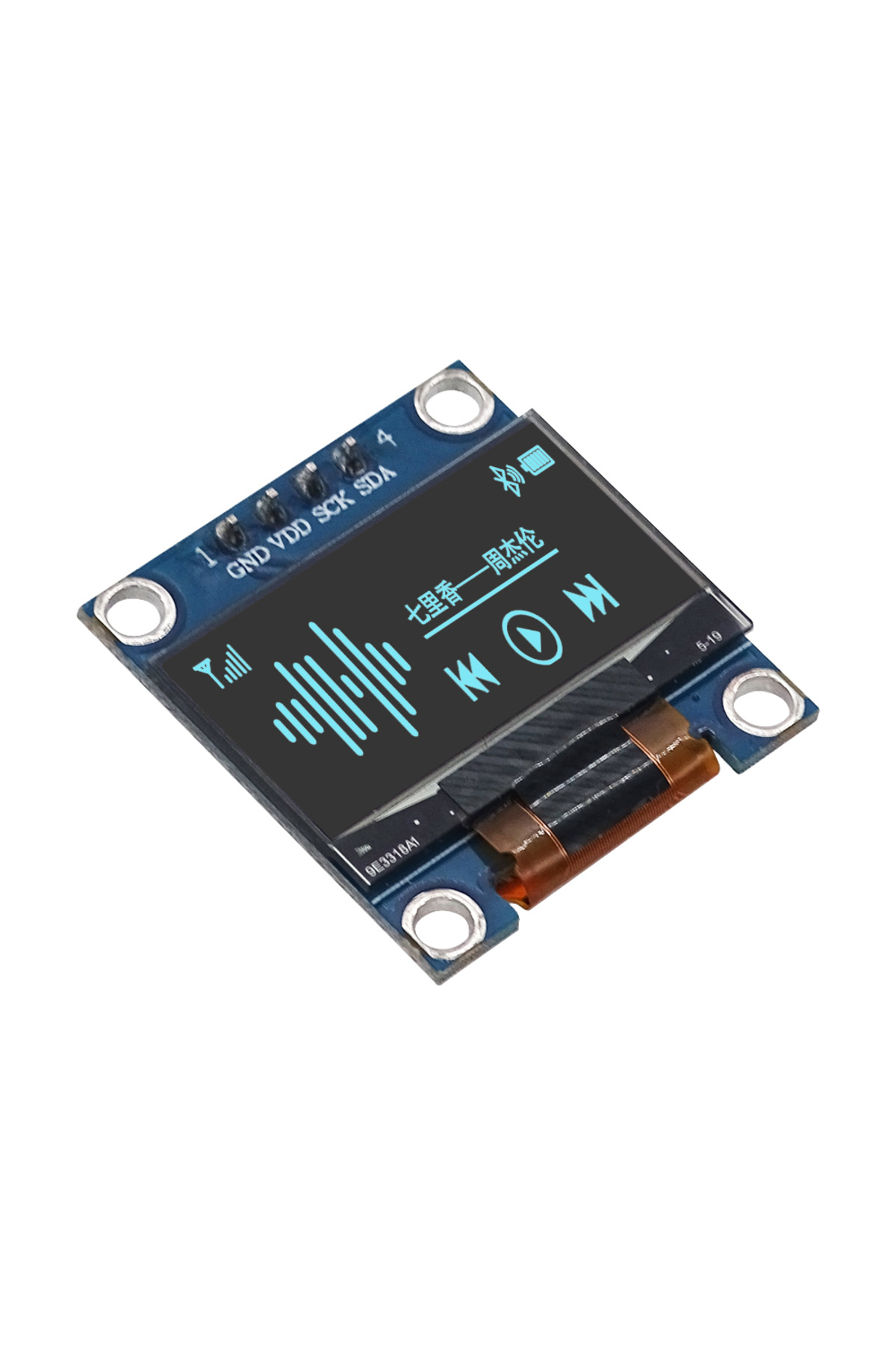 Choice1-Blue 0.96 Inch OLED Display Module SSD1306 I2C IIC SPI Serial 128X64 LCD 4 Pin YellowBlue WhiteBlue 1