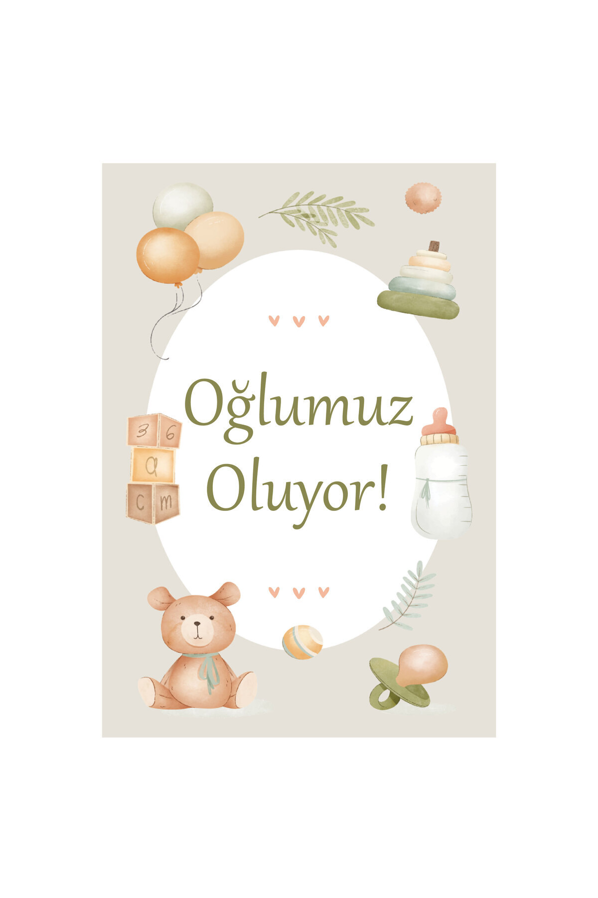 The Bill Store Bebek Anı Fotoğraf Çekim Kartı 6 Adet Bebeğimiz Oluyor fotoğrafı 3 (önizleme)